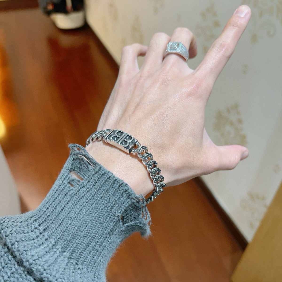 Martin Graham bracelet in polished metal-tone – main product view