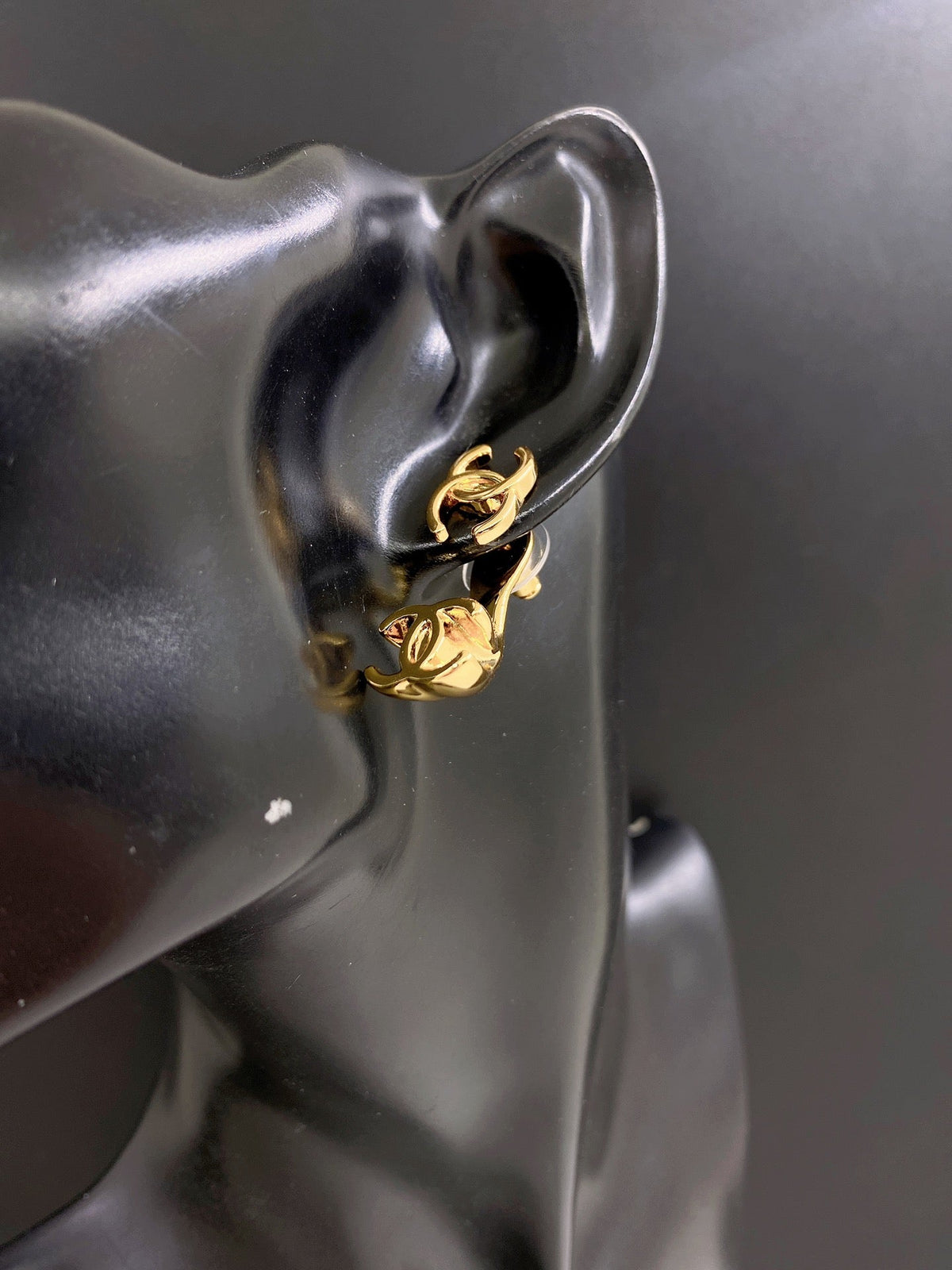 Martin Graham earrings in polished metal-tone – front product view
