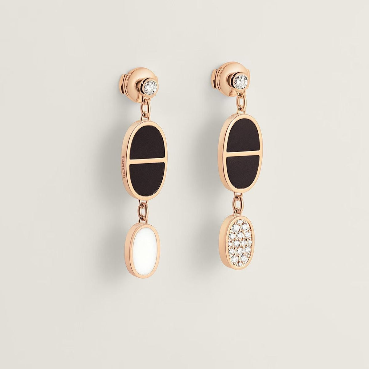 Martin Graham stud earrings in polished metal-tone – main product view