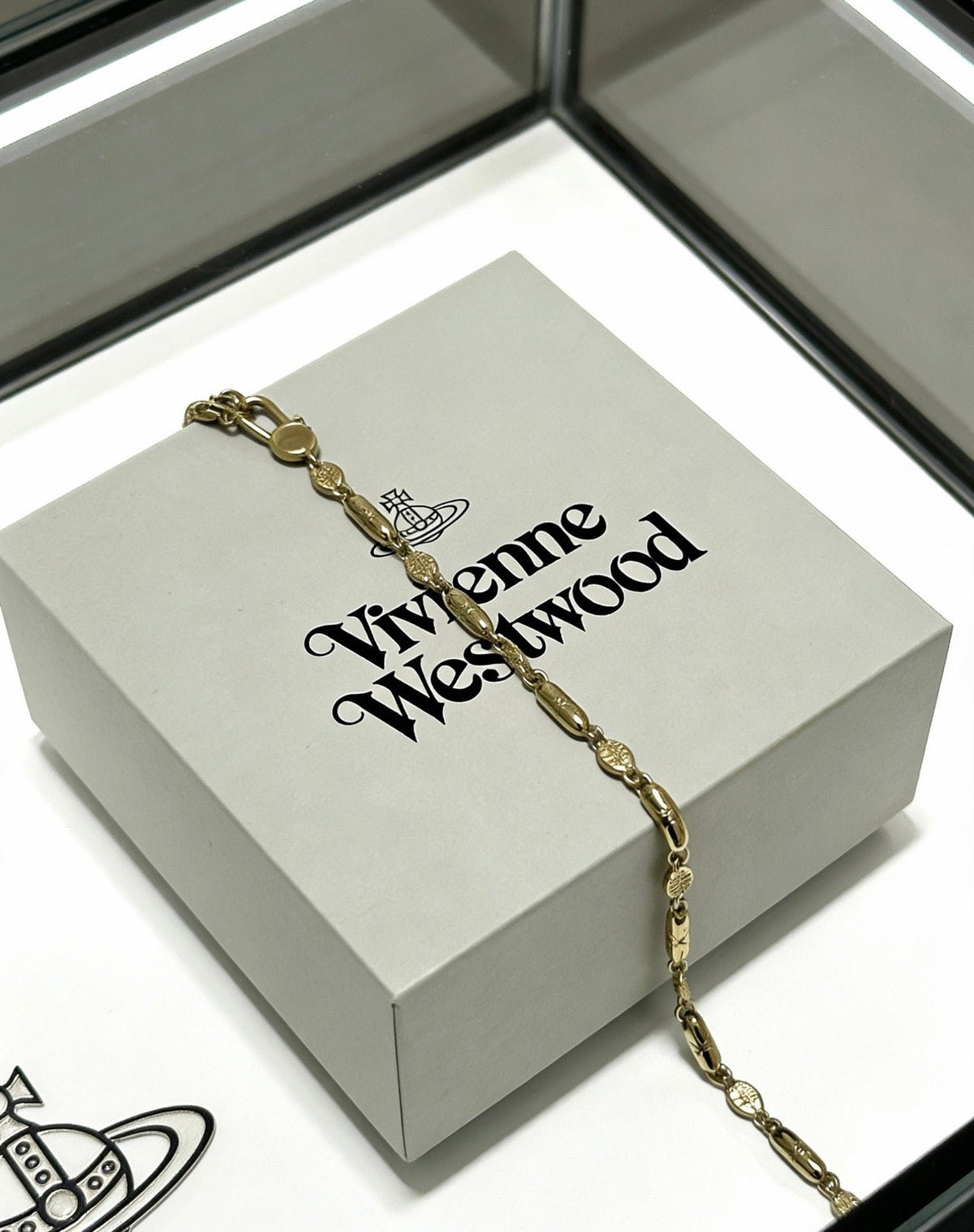 Martin Graham pendant necklace in polished metal-tone – front product view