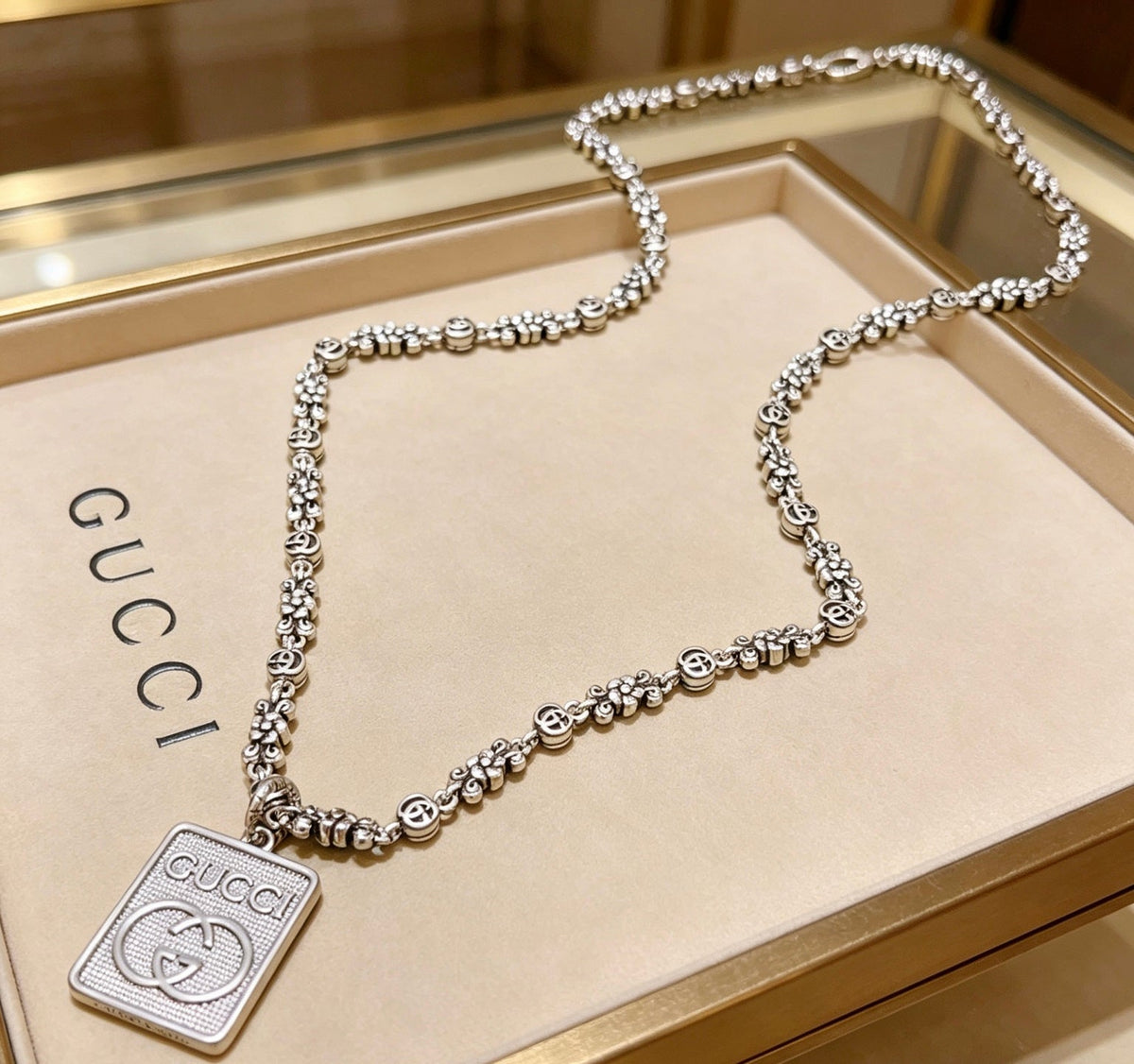 Martin Graham pendant necklace in polished metal-tone – main product view
