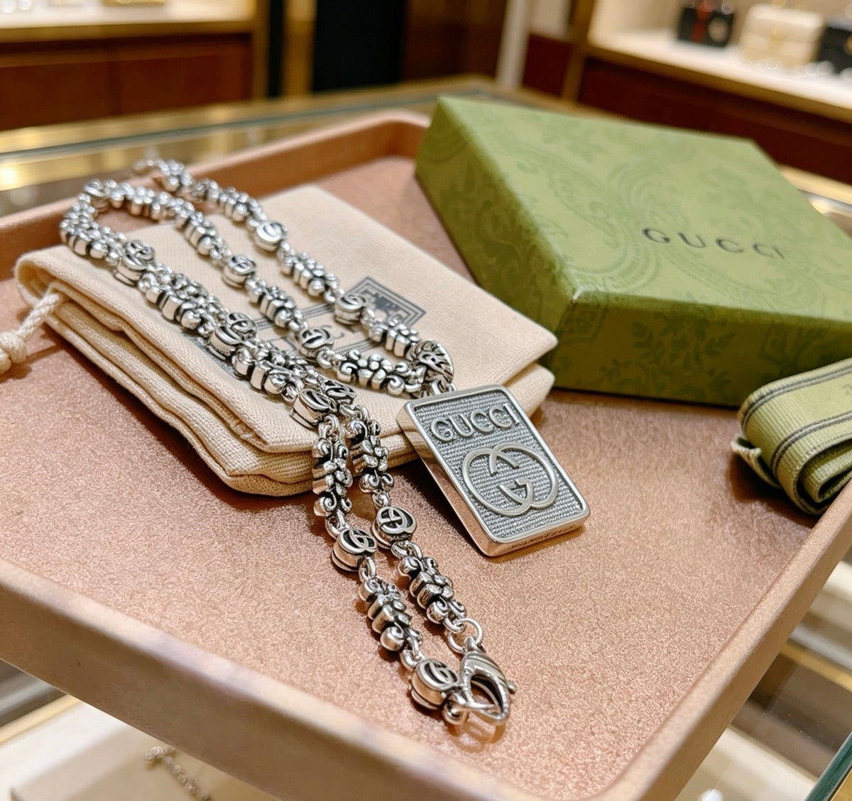Martin Graham pendant necklace in polished metal-tone – main product view