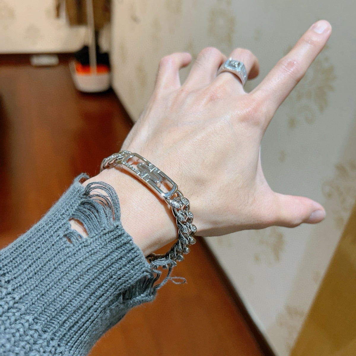 Martin Graham ring in polished metal-tone – main product view