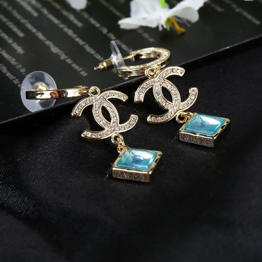 Martin Graham Double-C earrings in gold-tone – main product view