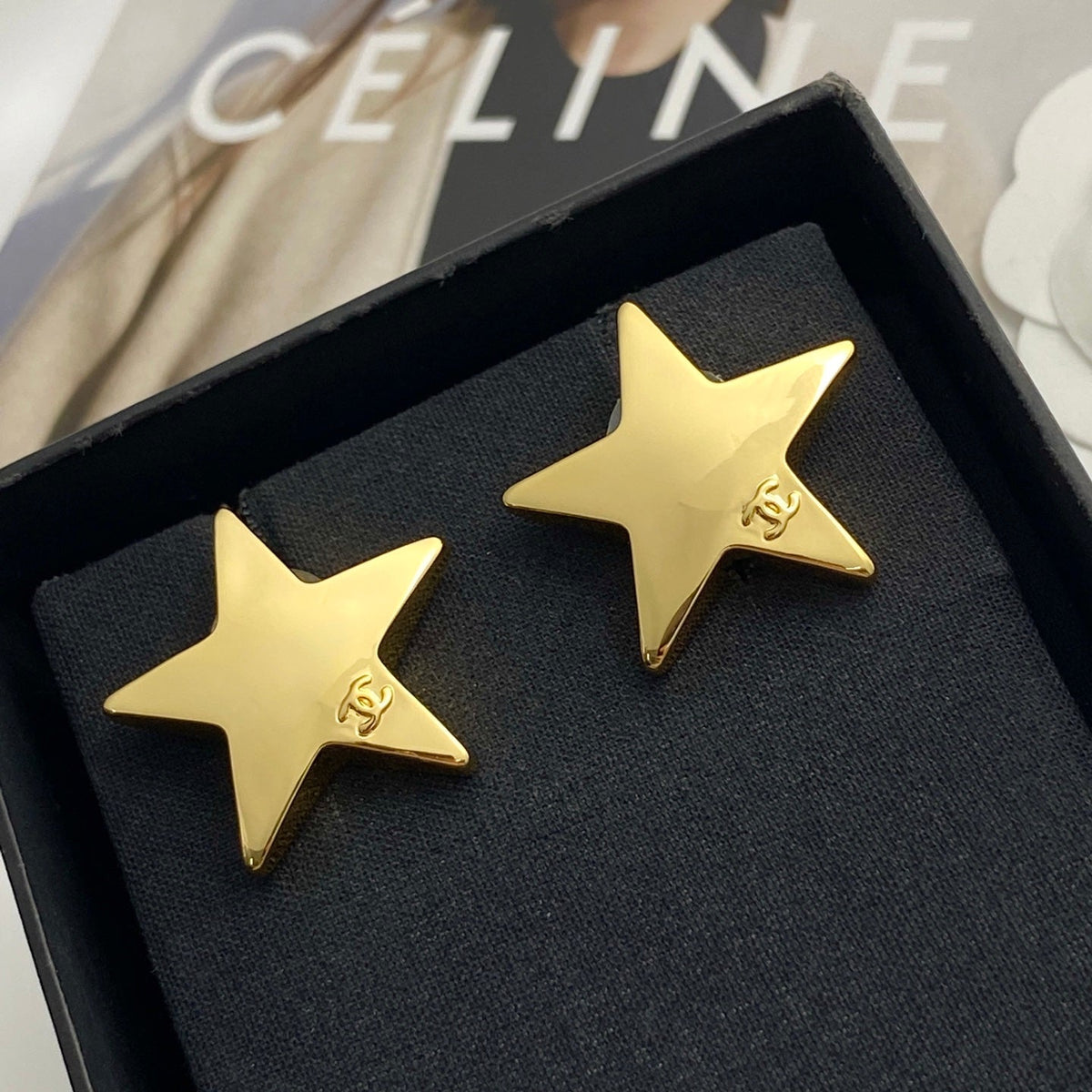 Martin Graham stud earrings in polished metal-tone – main product view