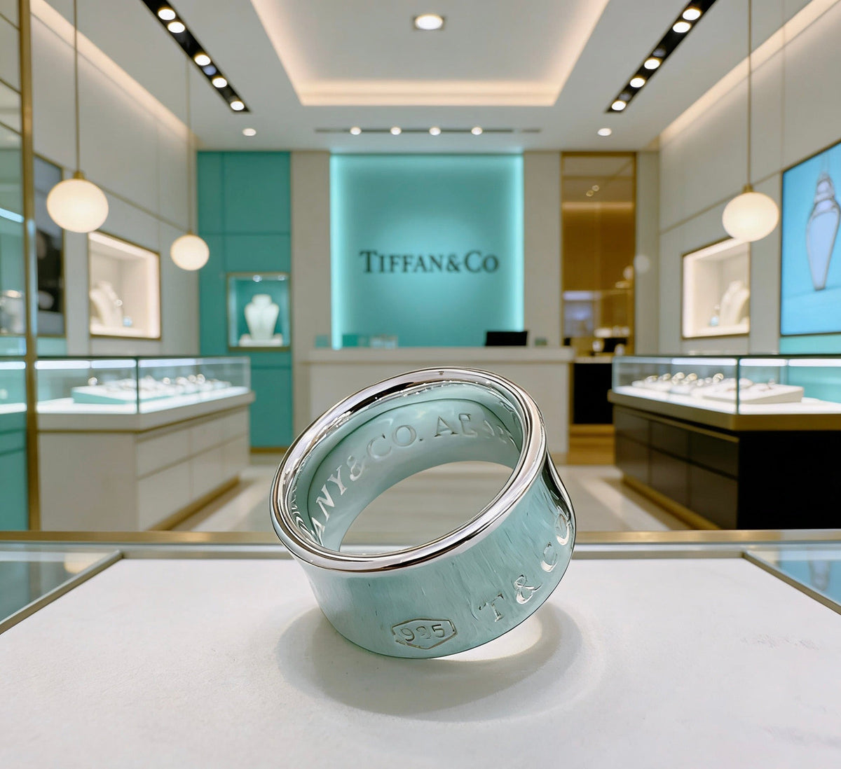 Martin Graham ring in polished metal-tone – detail view