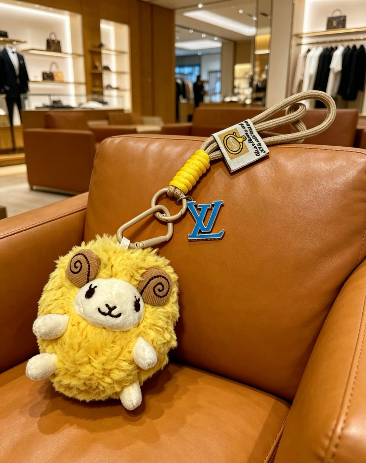 Martin Graham keychain in polished metal-tone – close-up detail