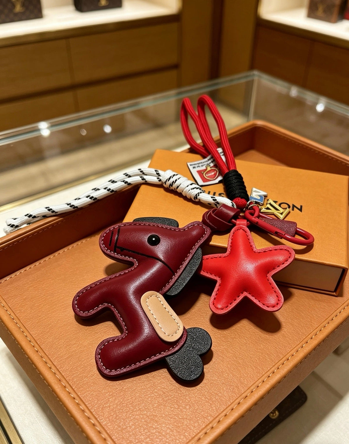 Martin Graham keychain in polished metal-tone – close-up detail