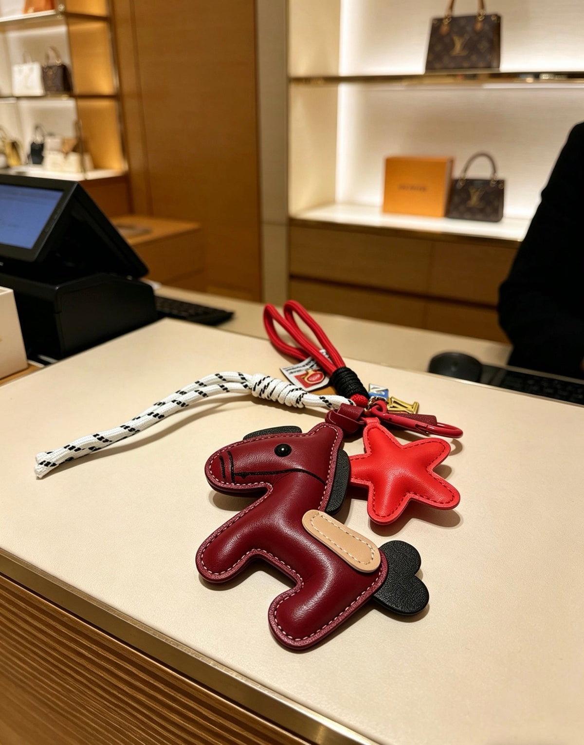 Martin Graham keychain in polished metal-tone – styled product view