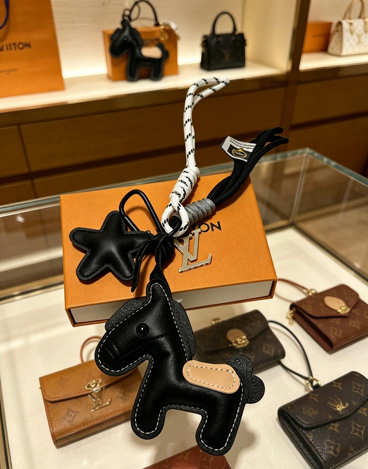Martin Graham keychain in polished metal-tone – styled product view