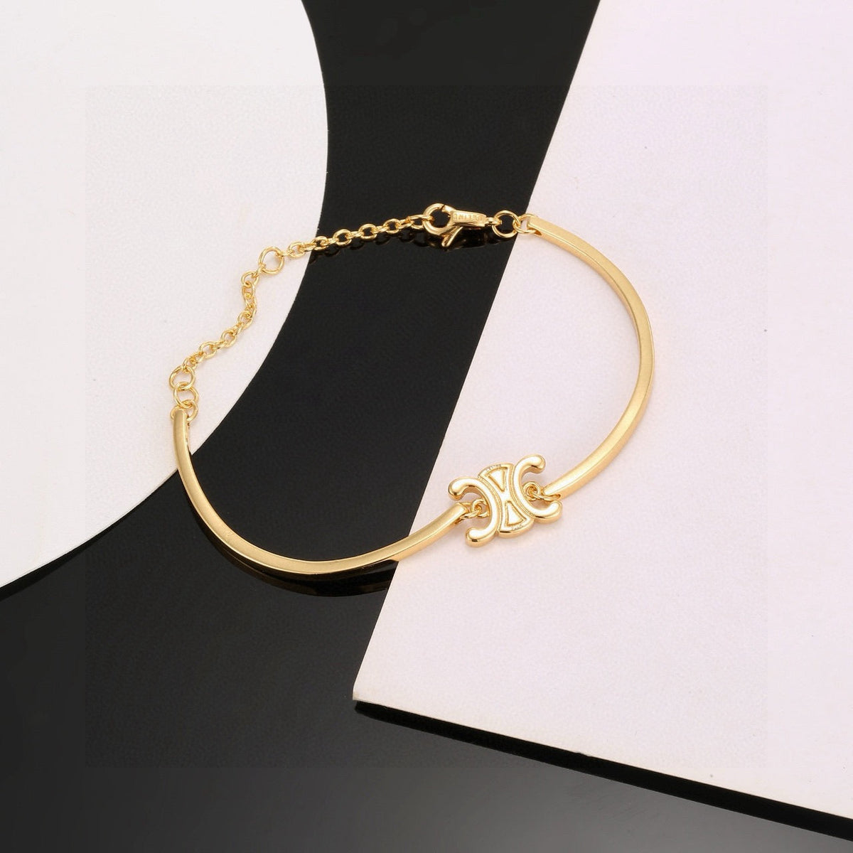 Martin Graham bracelet in polished metal-tone