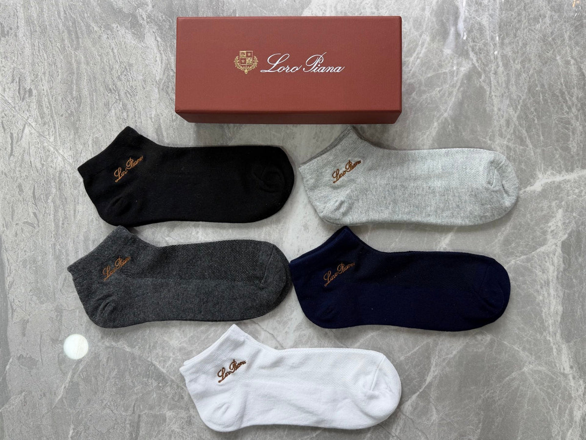 Loro Piana Restrained Wordmarks Ankle Socks