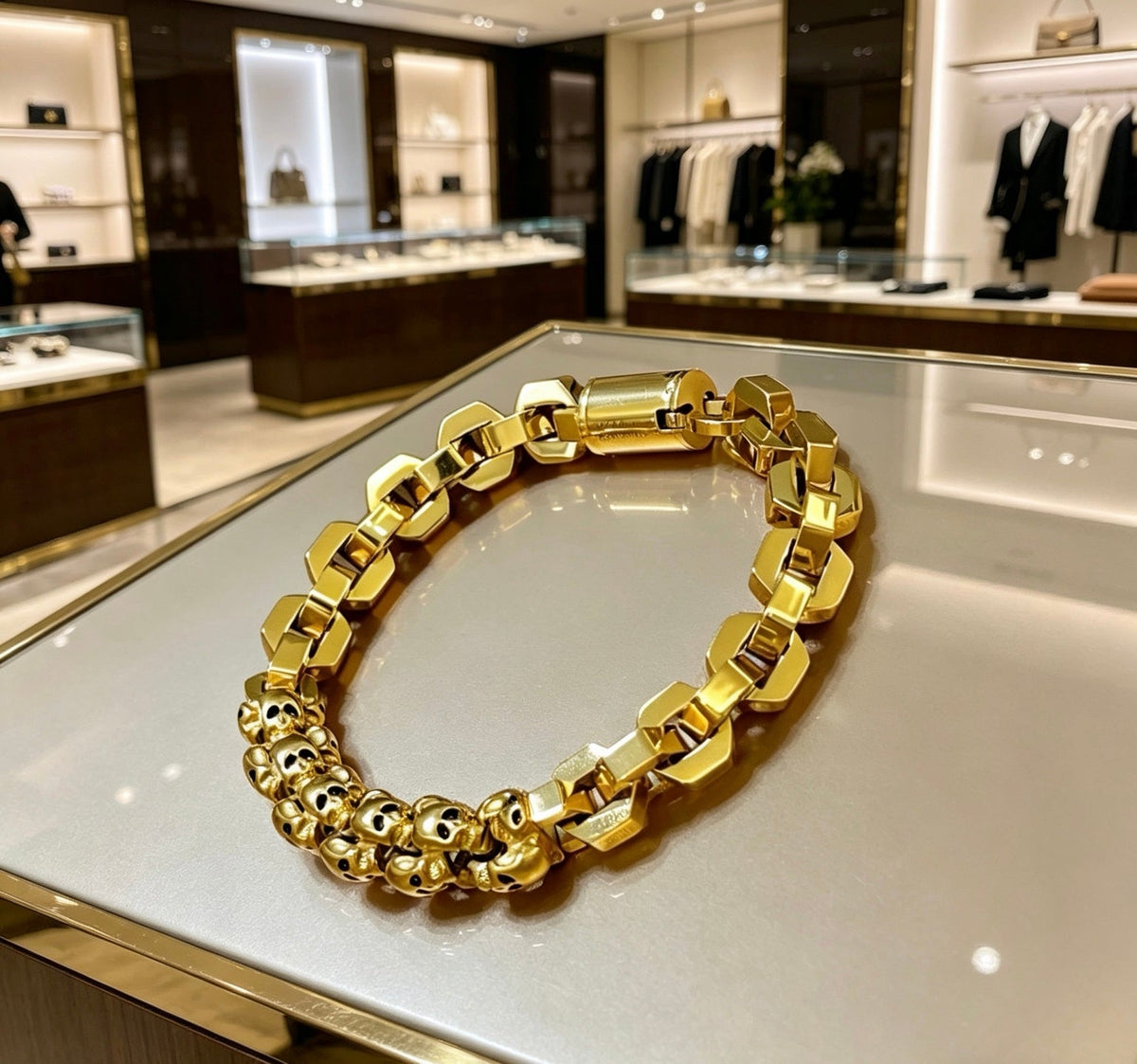Martin Graham bracelet in polished metal-tone – detail view