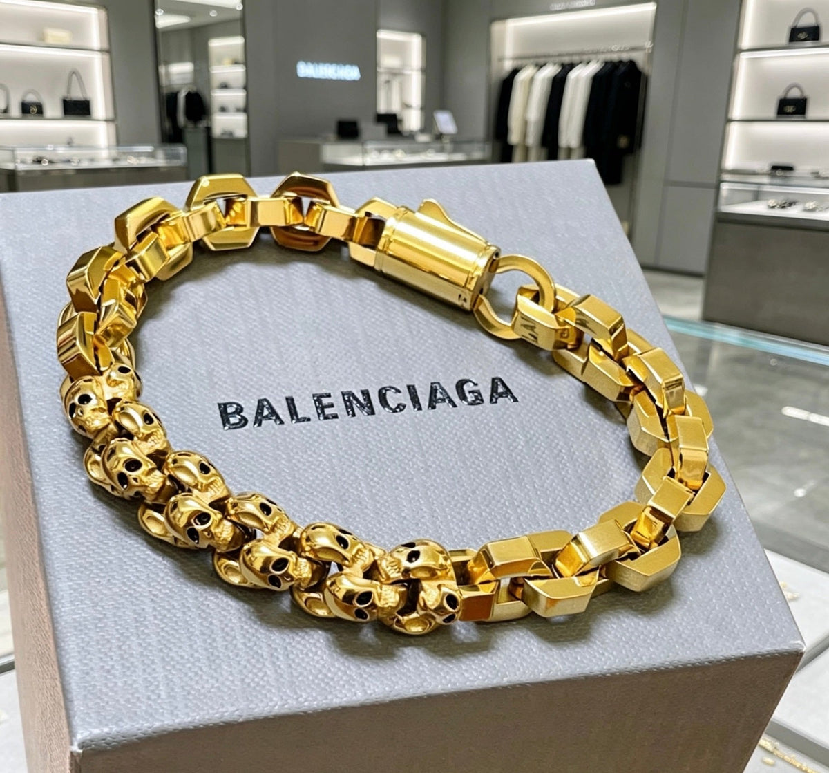Martin Graham bracelet in polished metal-tone – styled product view