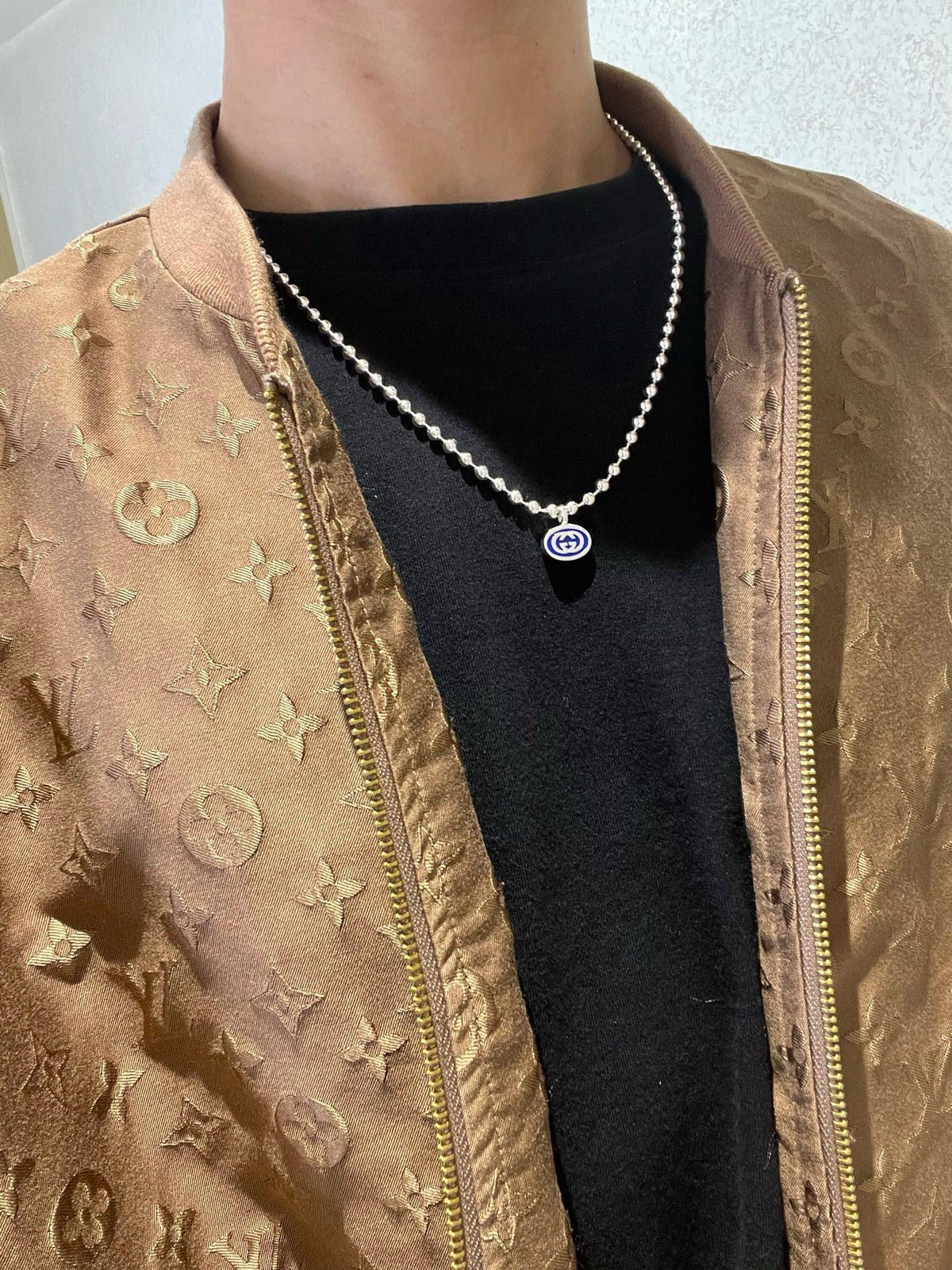 Martin Graham pendant necklace in polished metal-tone – main product view