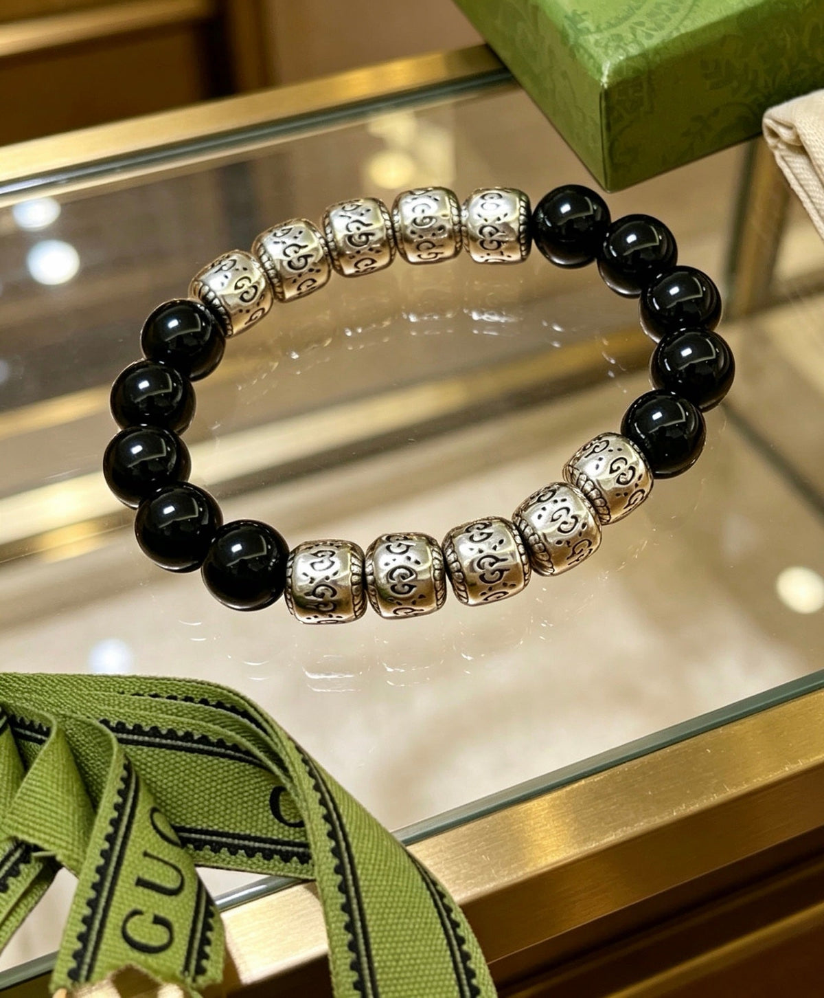 Martin Graham bracelet in polished metal-tone – front product view