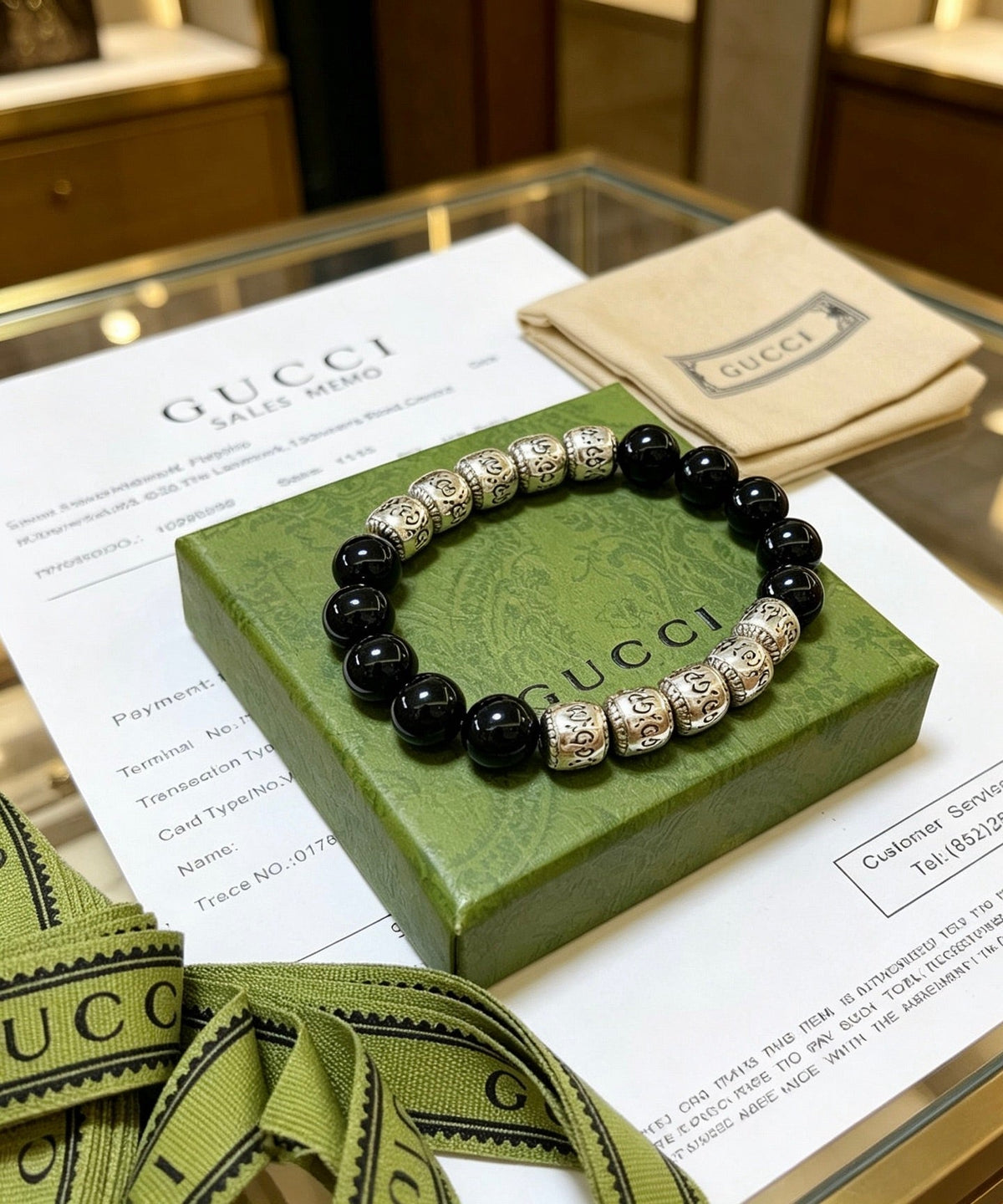 Martin Graham bracelet in polished metal-tone – styled product view