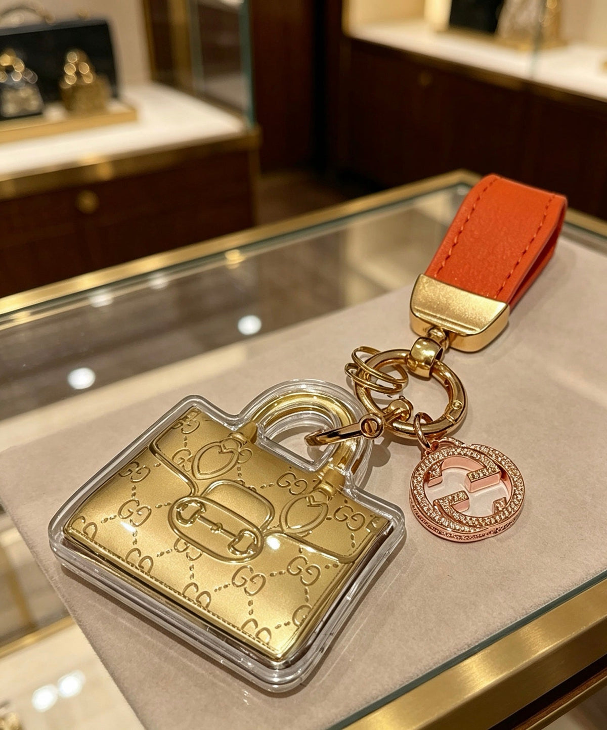 Martin Graham keychain in polished metal-tone – main product view