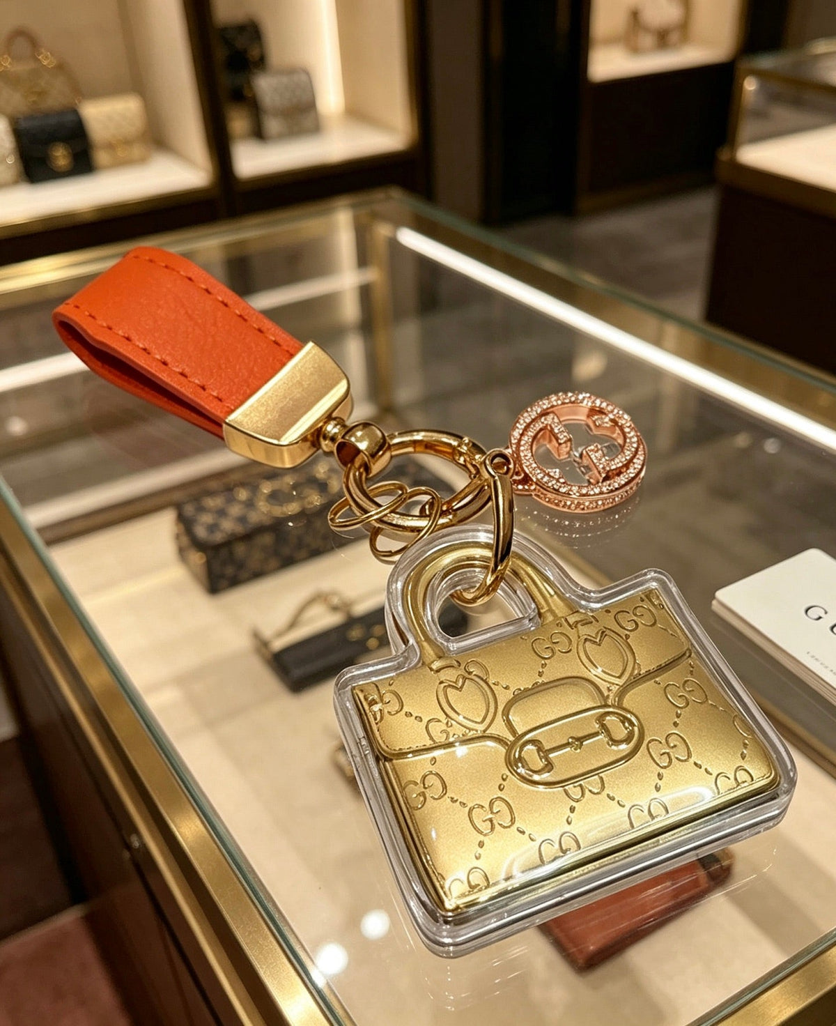 Martin Graham keychain in polished metal-tone – front product view