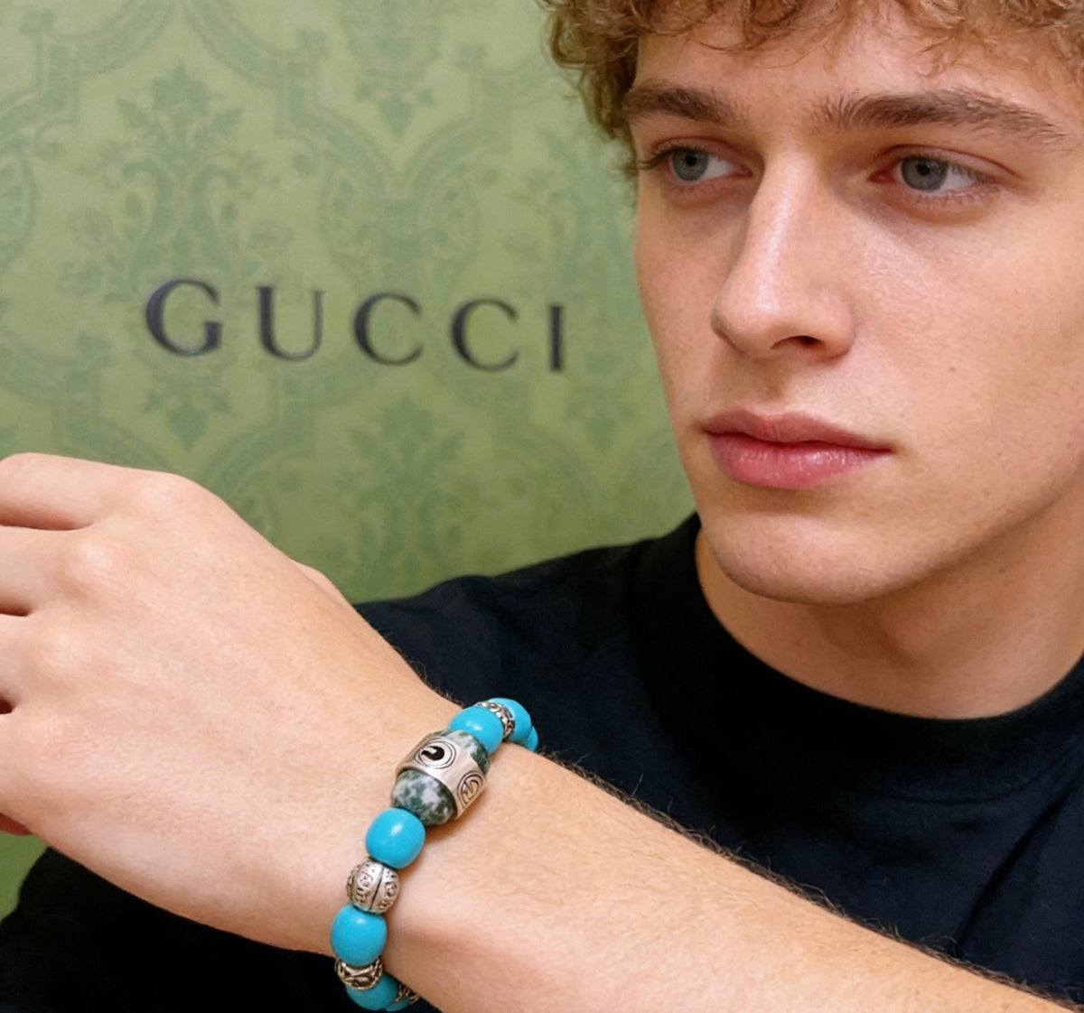 Martin Graham bracelet in polished metal-tone – styled product view