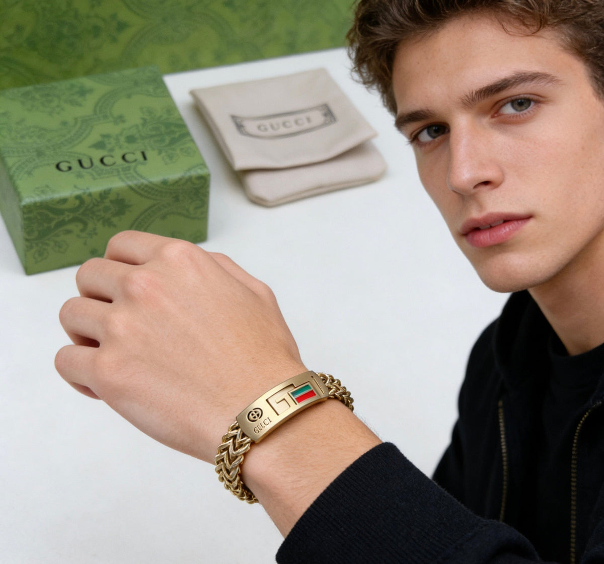 Martin Graham bracelet in polished metal-tone – main product view