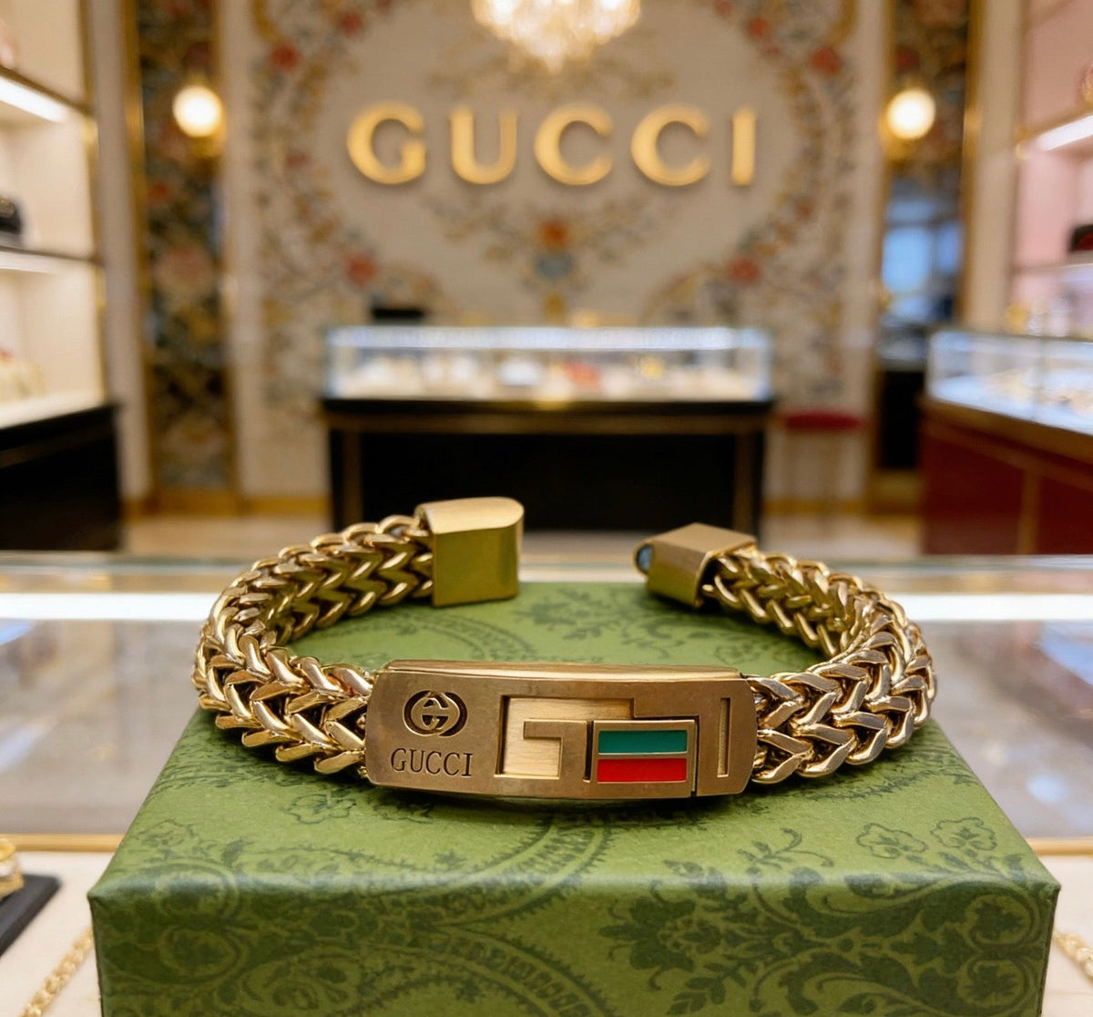 Martin Graham bracelet in polished metal-tone – front product view