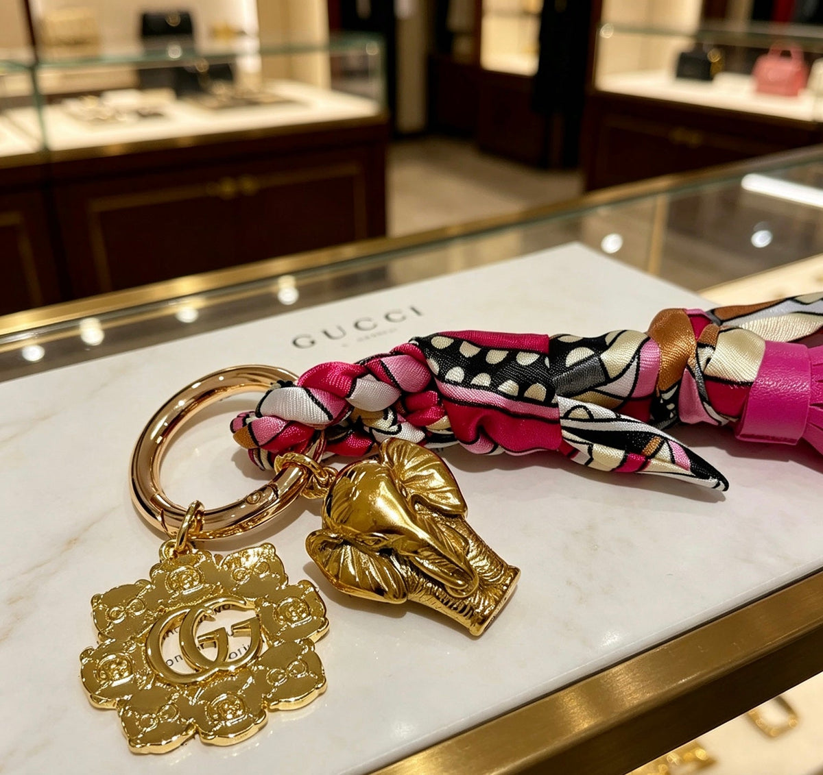 Martin Graham keychain in polished metal-tone – front product view