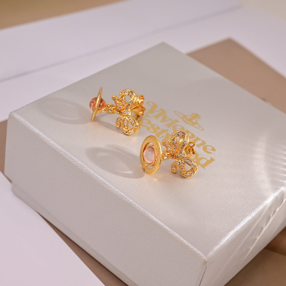 Martin Graham stud earrings in polished metal-tone – main product view