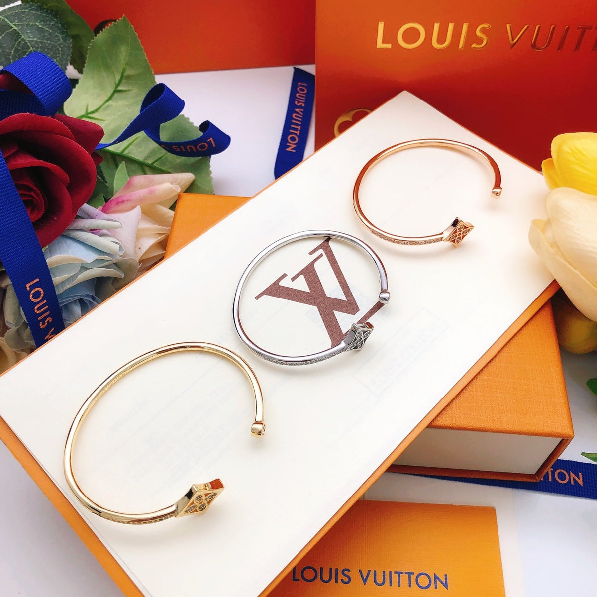 Martin Graham bangle in polished metal-tone – styled product view