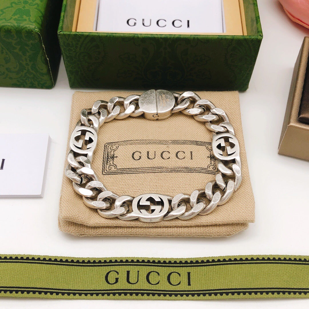 Martin Graham bracelet in polished metal-tone – front product view