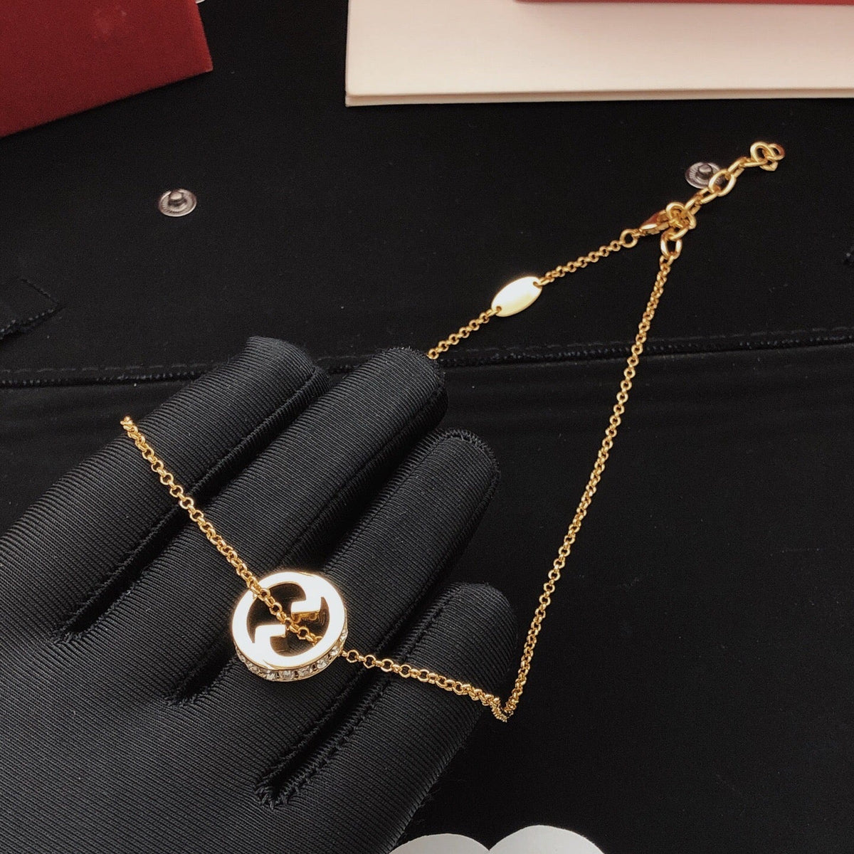 Martin Graham pendant necklace in polished metal-tone – main product view