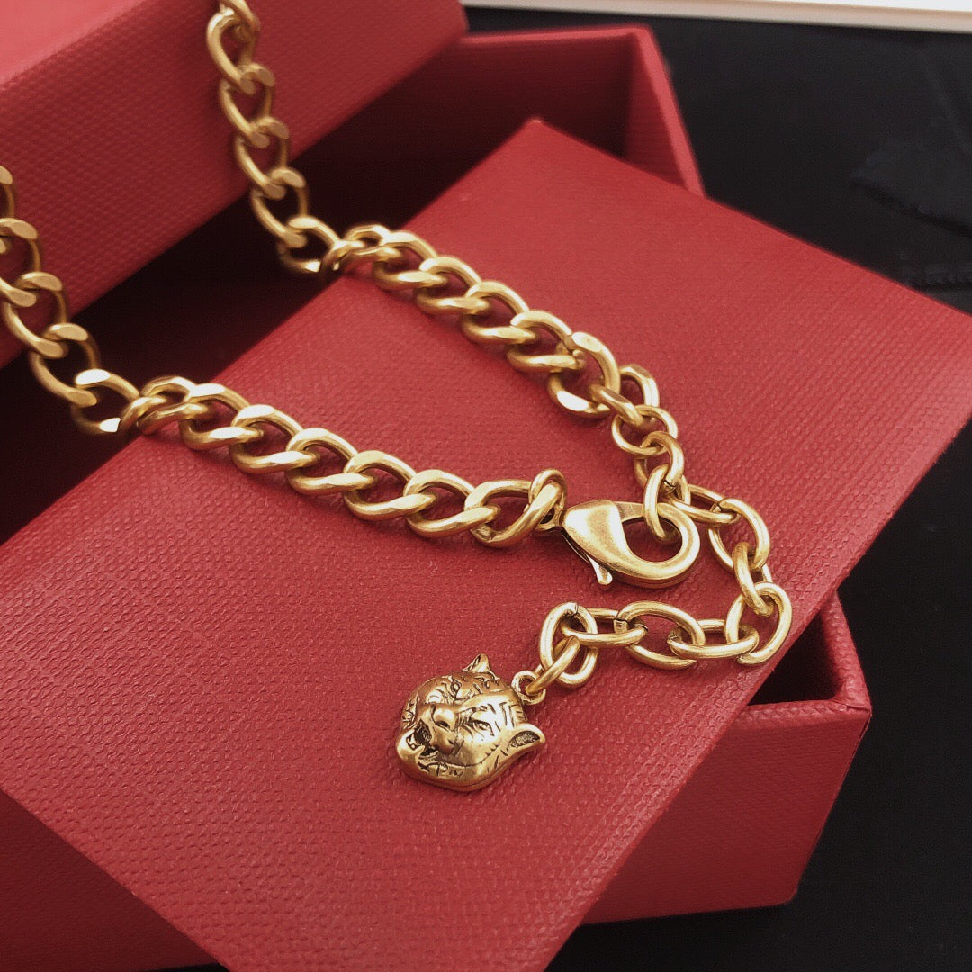 Martin Graham pendant necklace in polished metal-tone – main product view