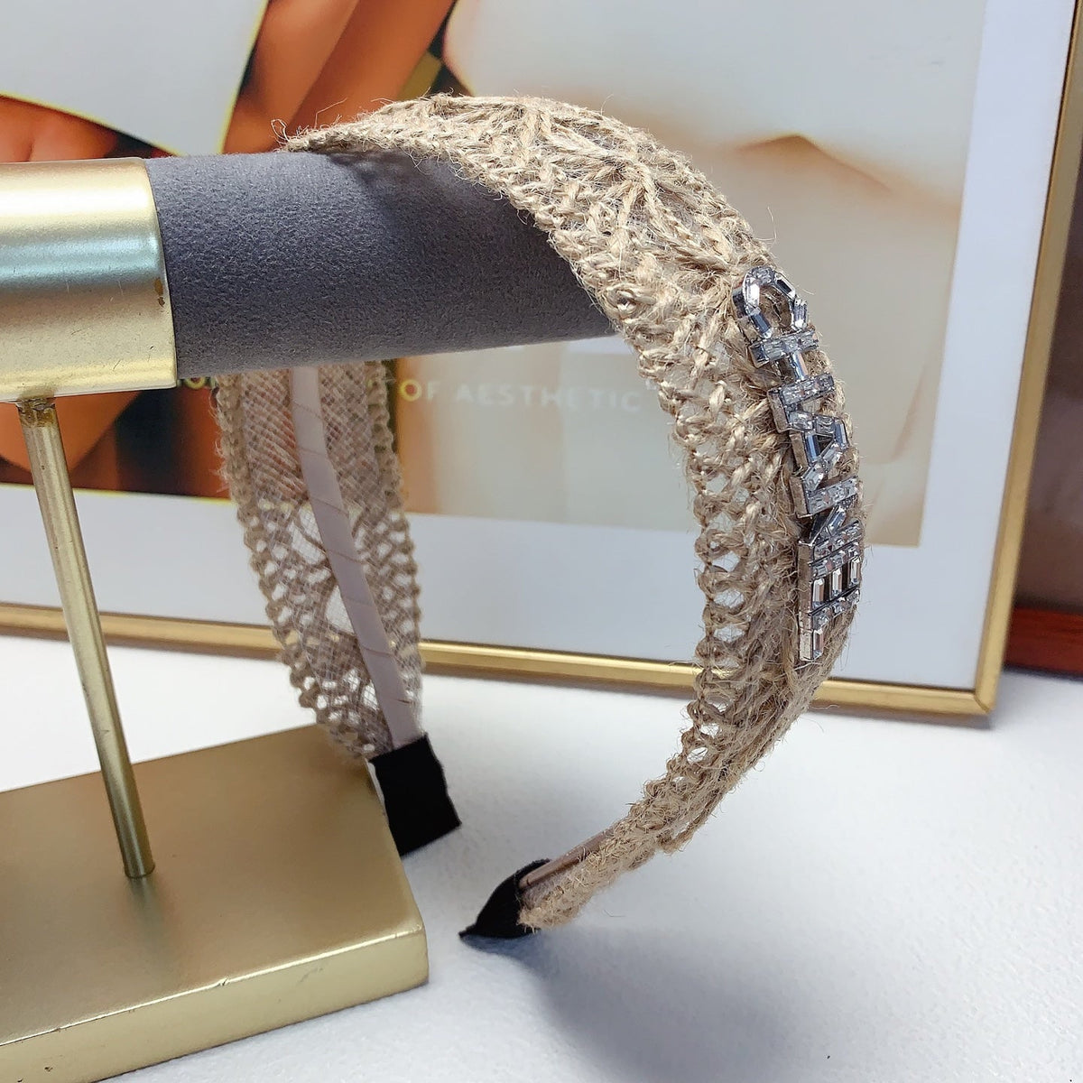 Martin Graham hair accessory in polished metal-tone – front product view
