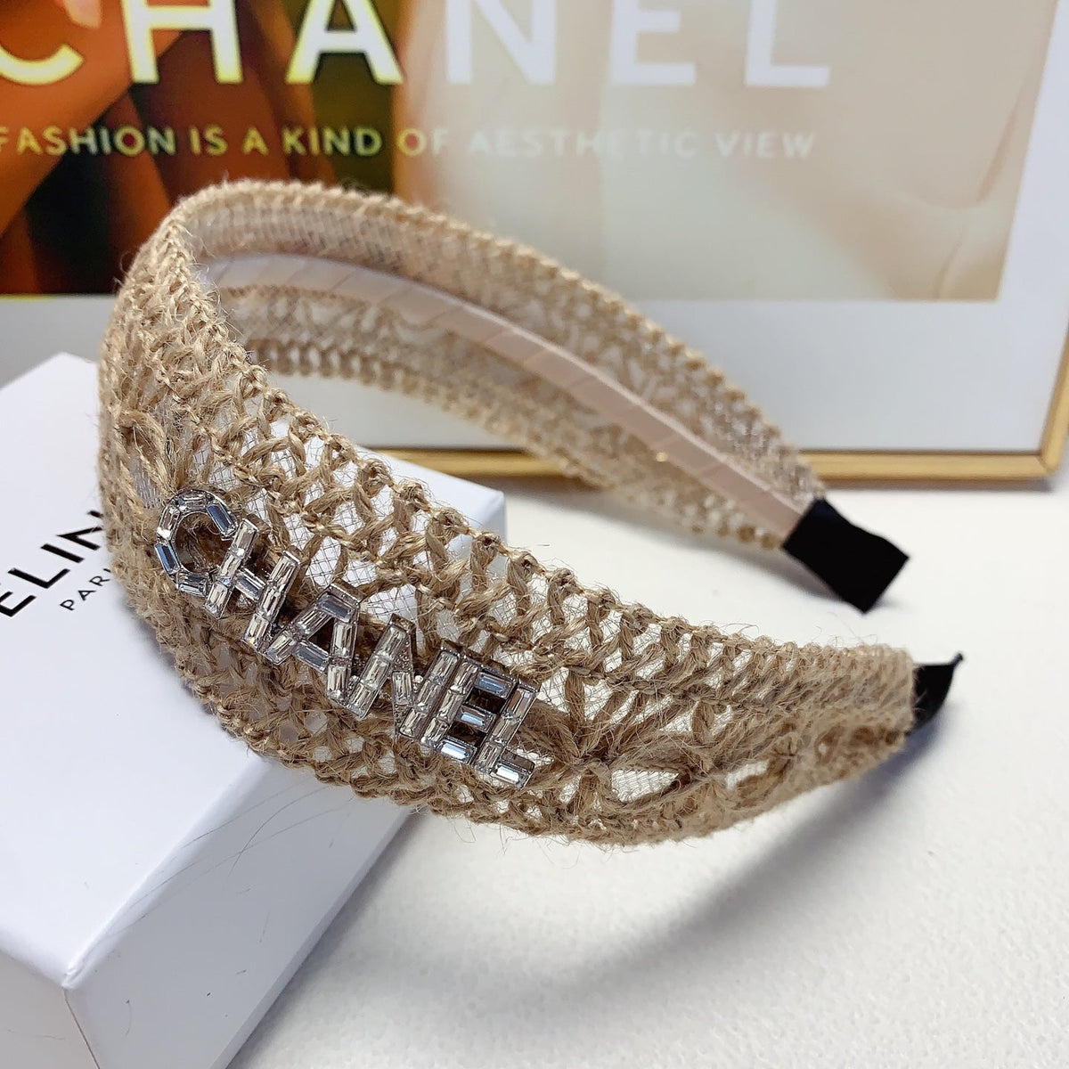 Martin Graham hair accessory in polished metal-tone – styled product view