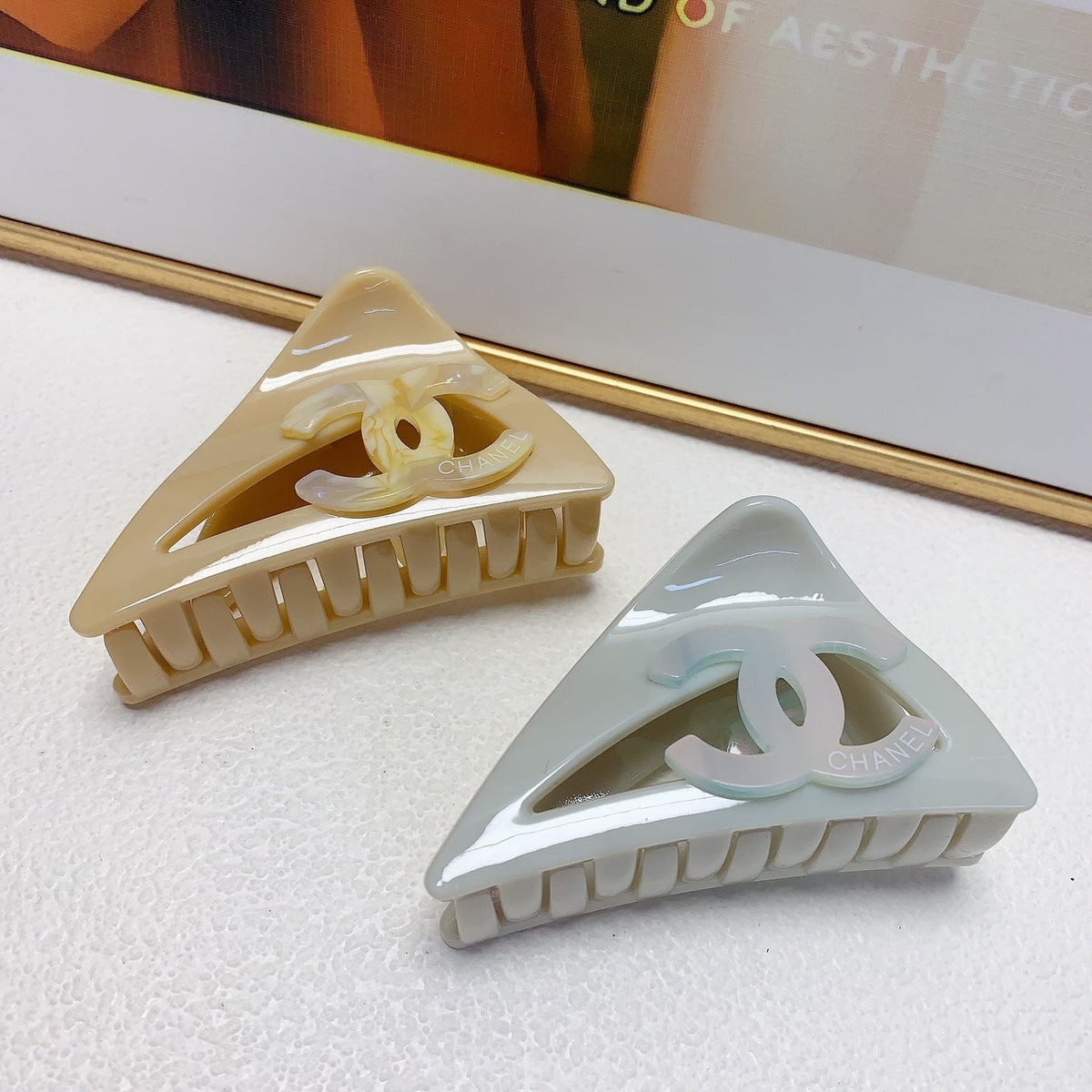 Martin Graham hair accessory in polished metal-tone – front product view