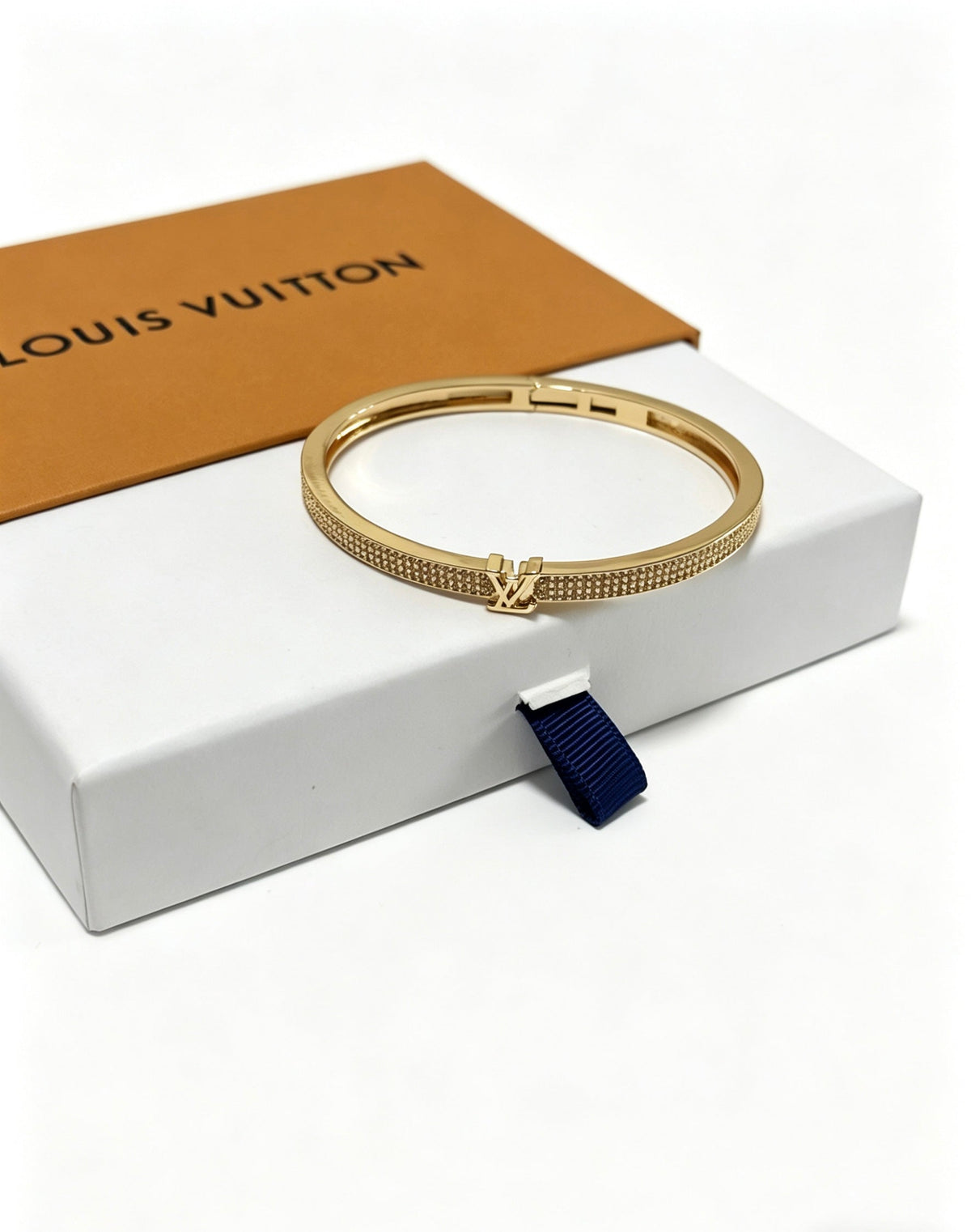 Martin Graham bangle in polished metal-tone – front product view