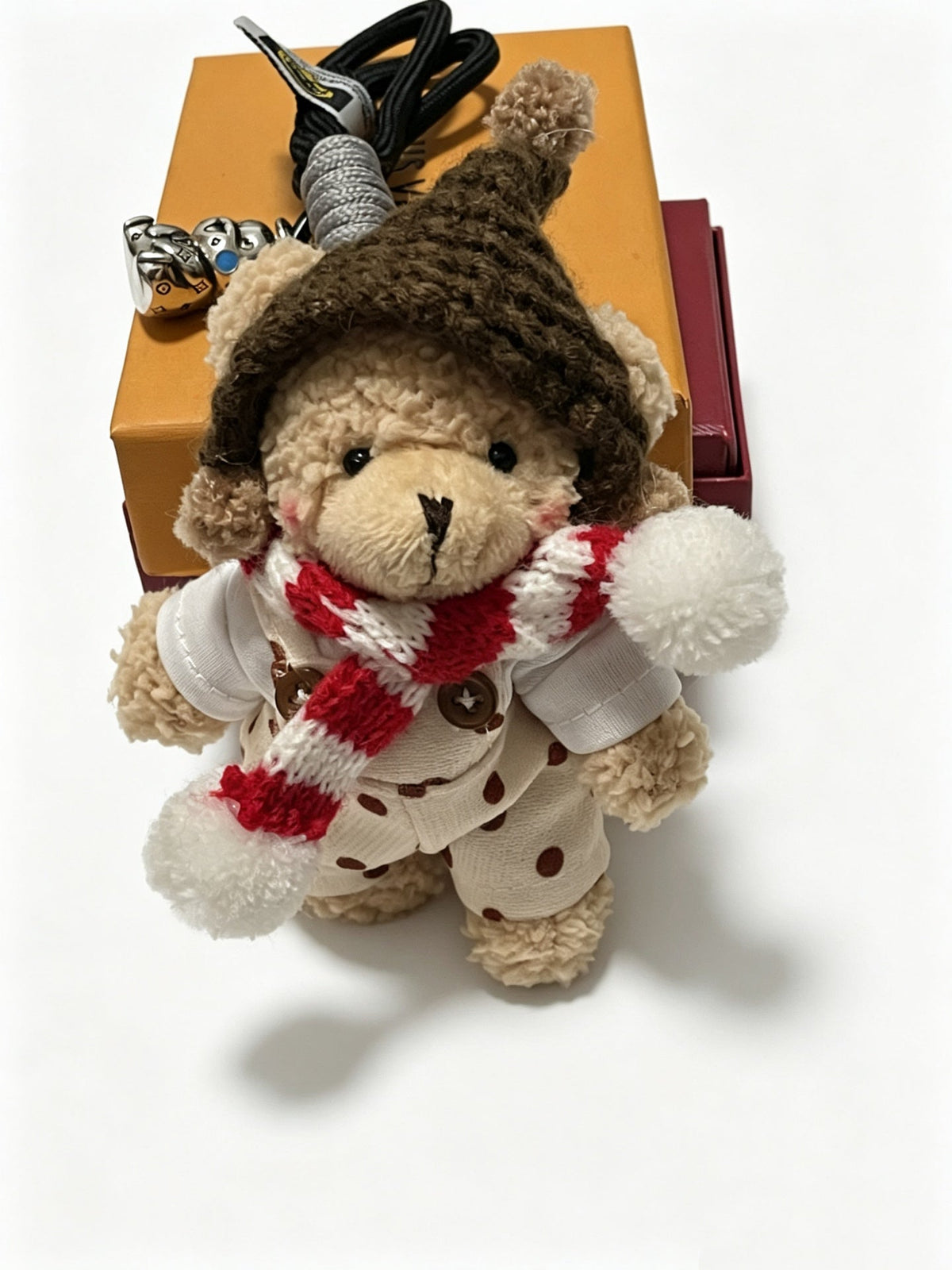Martin Graham keychain in polished metal-tone – front product view