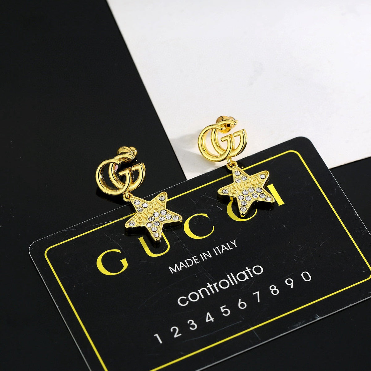 Martin Graham stud earrings in polished metal-tone – main product view