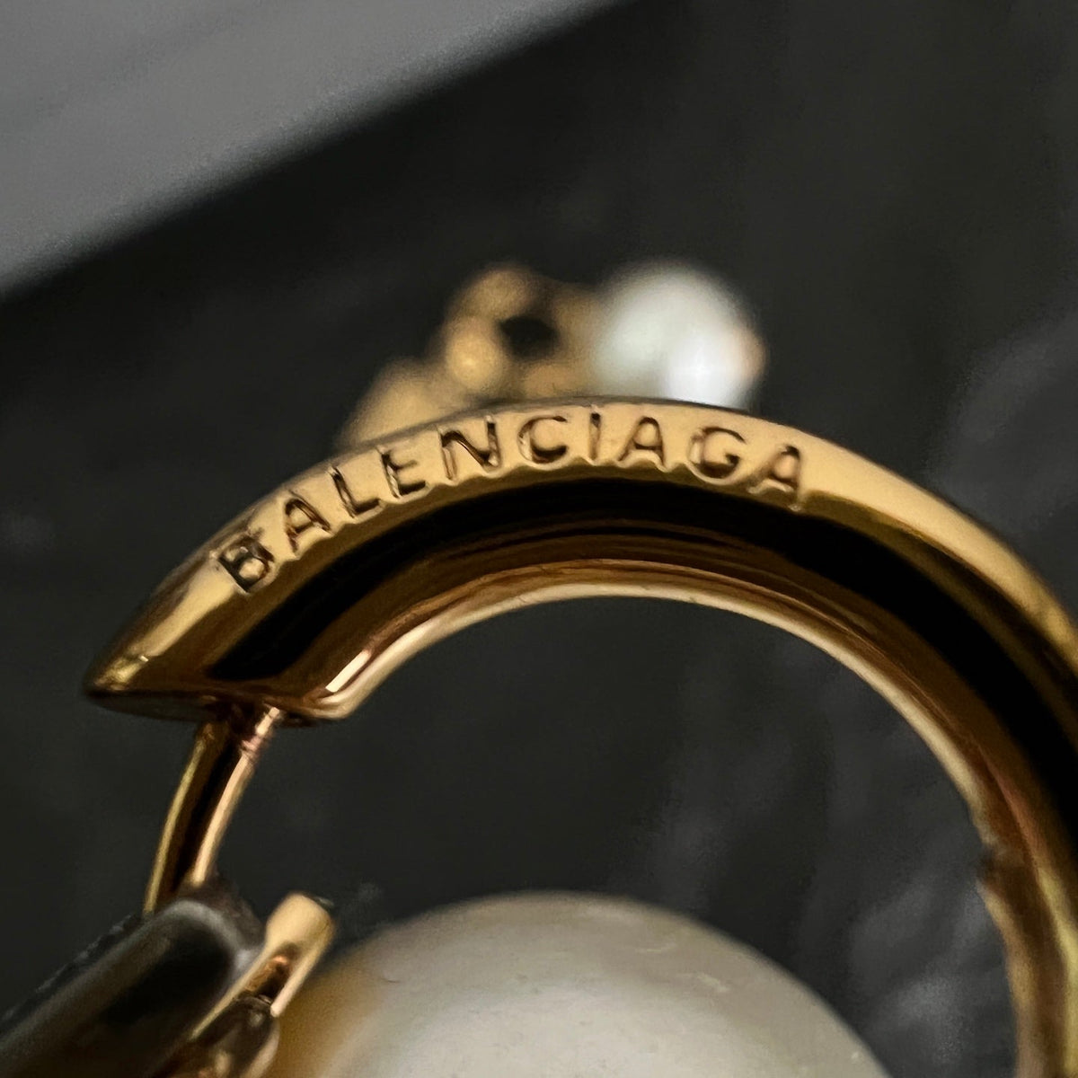 Martin Graham earrings in polished metal-tone – styled product view
