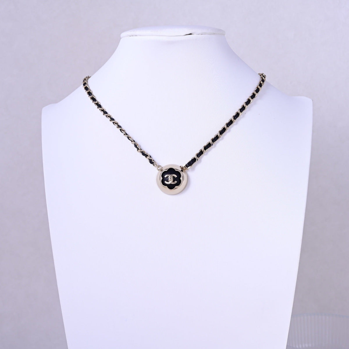 Martin Graham pendant necklace in polished metal-tone – front product view