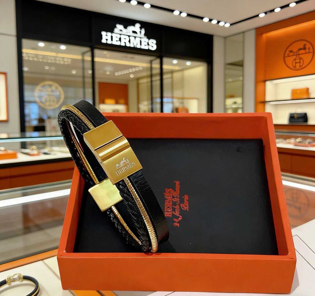 Martin Graham bangle in polished metal-tone – main product view