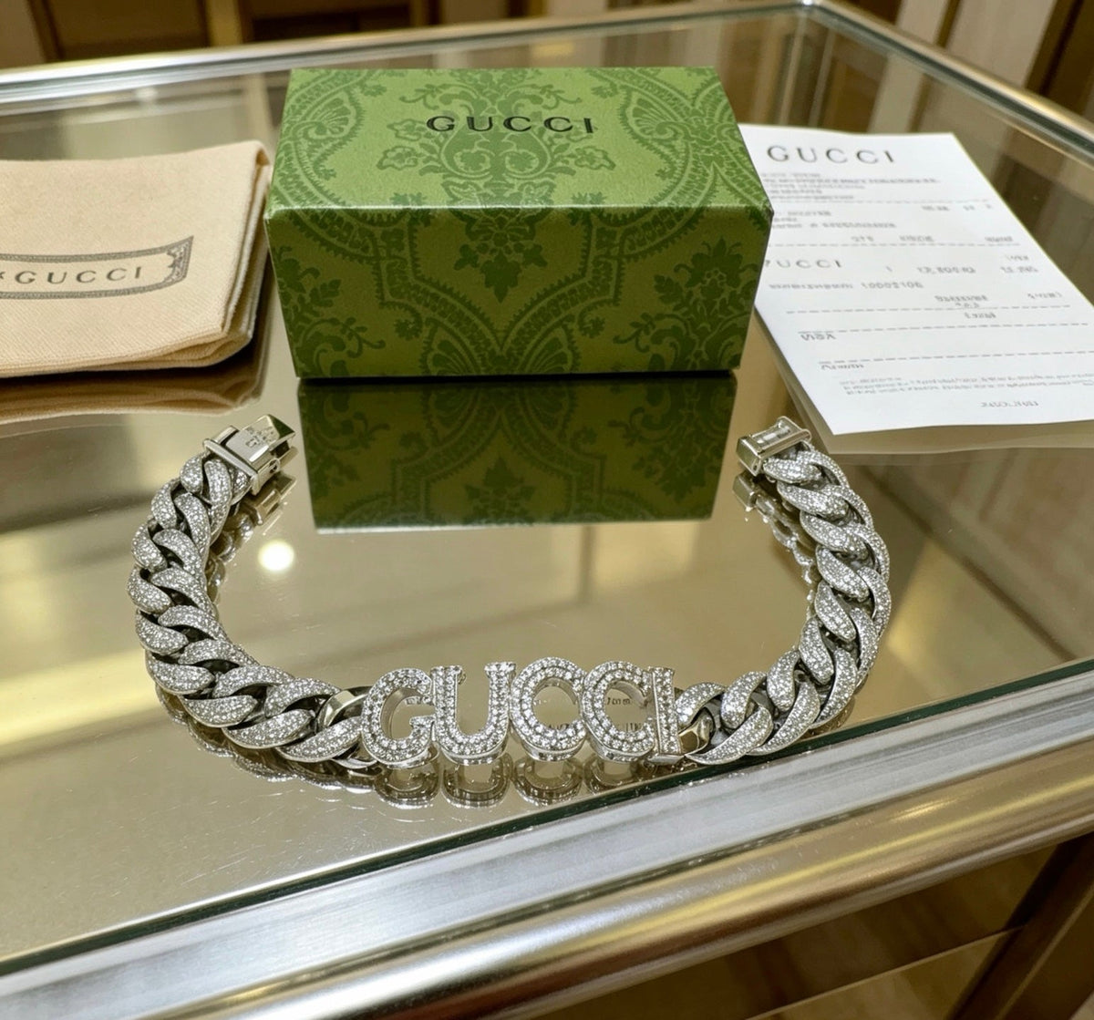 Martin Graham bracelet in polished metal-tone – close-up detail