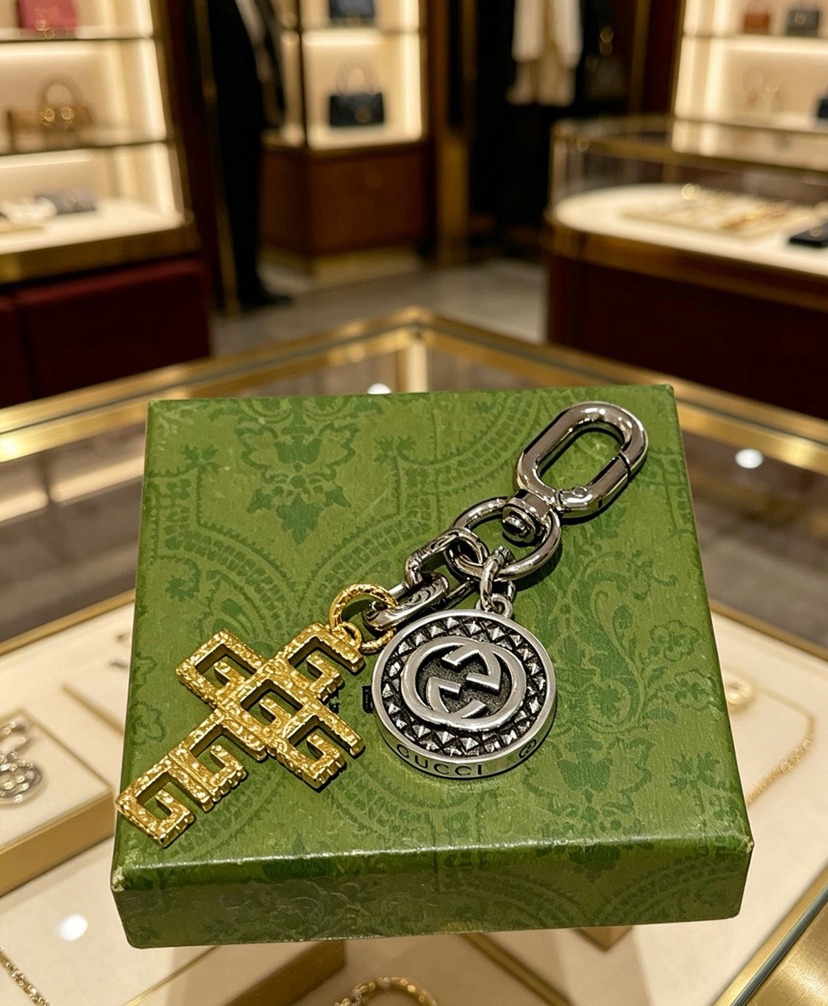 Martin Graham keychain in polished metal-tone – front product view