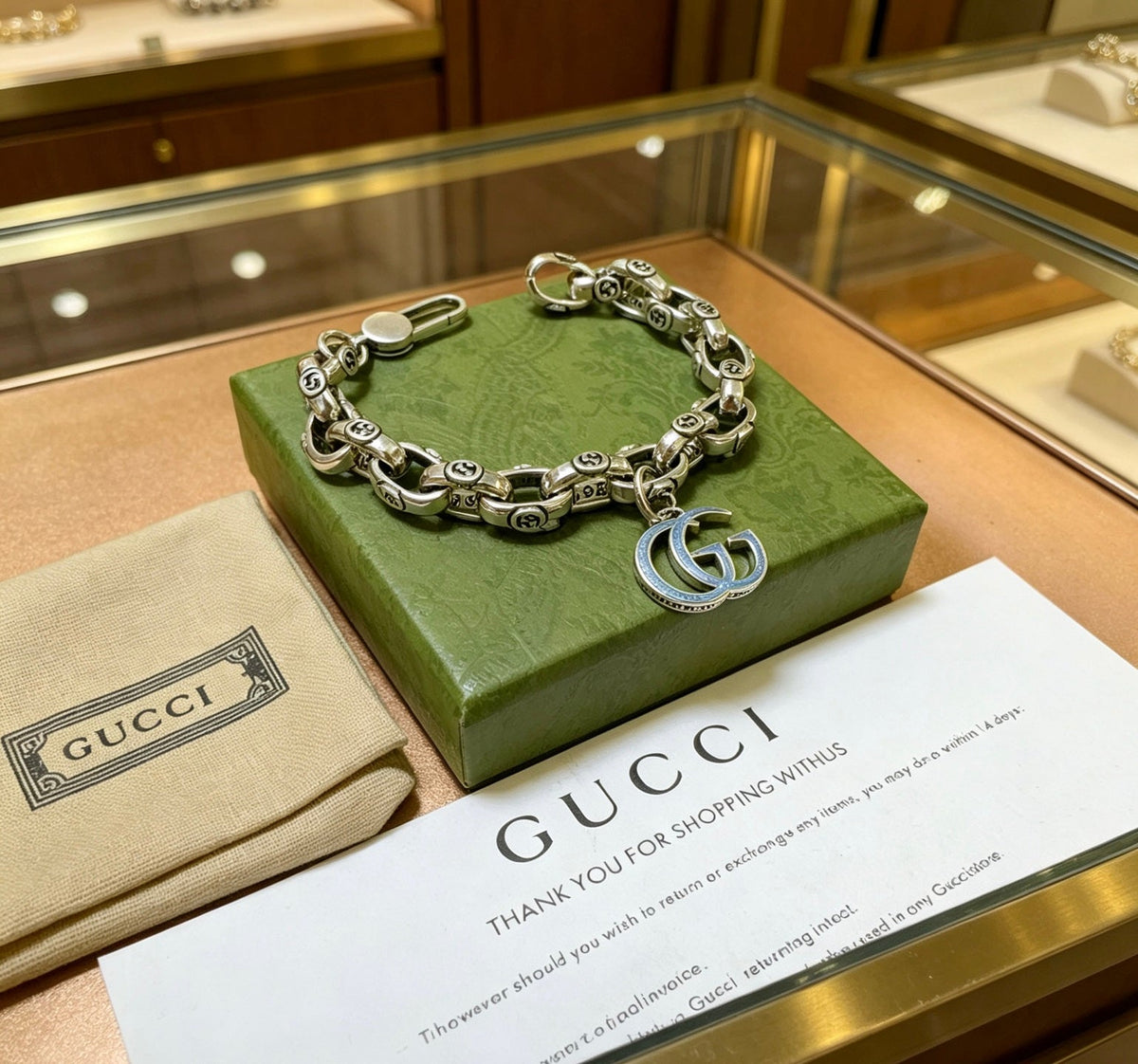 Martin Graham bracelet in polished metal-tone – front product view
