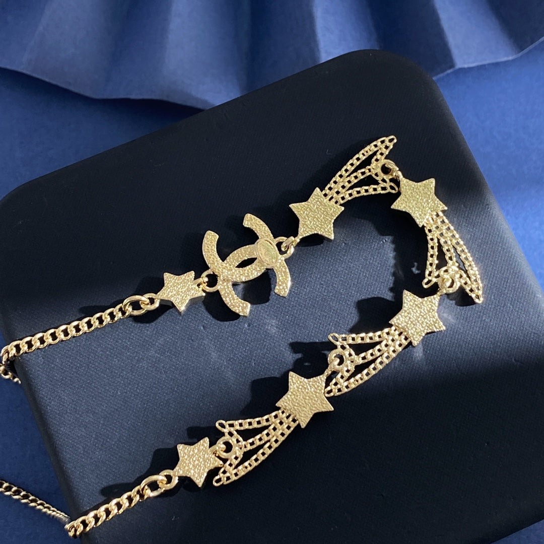 Martin Graham pendant necklace in polished metal-tone – styled product view