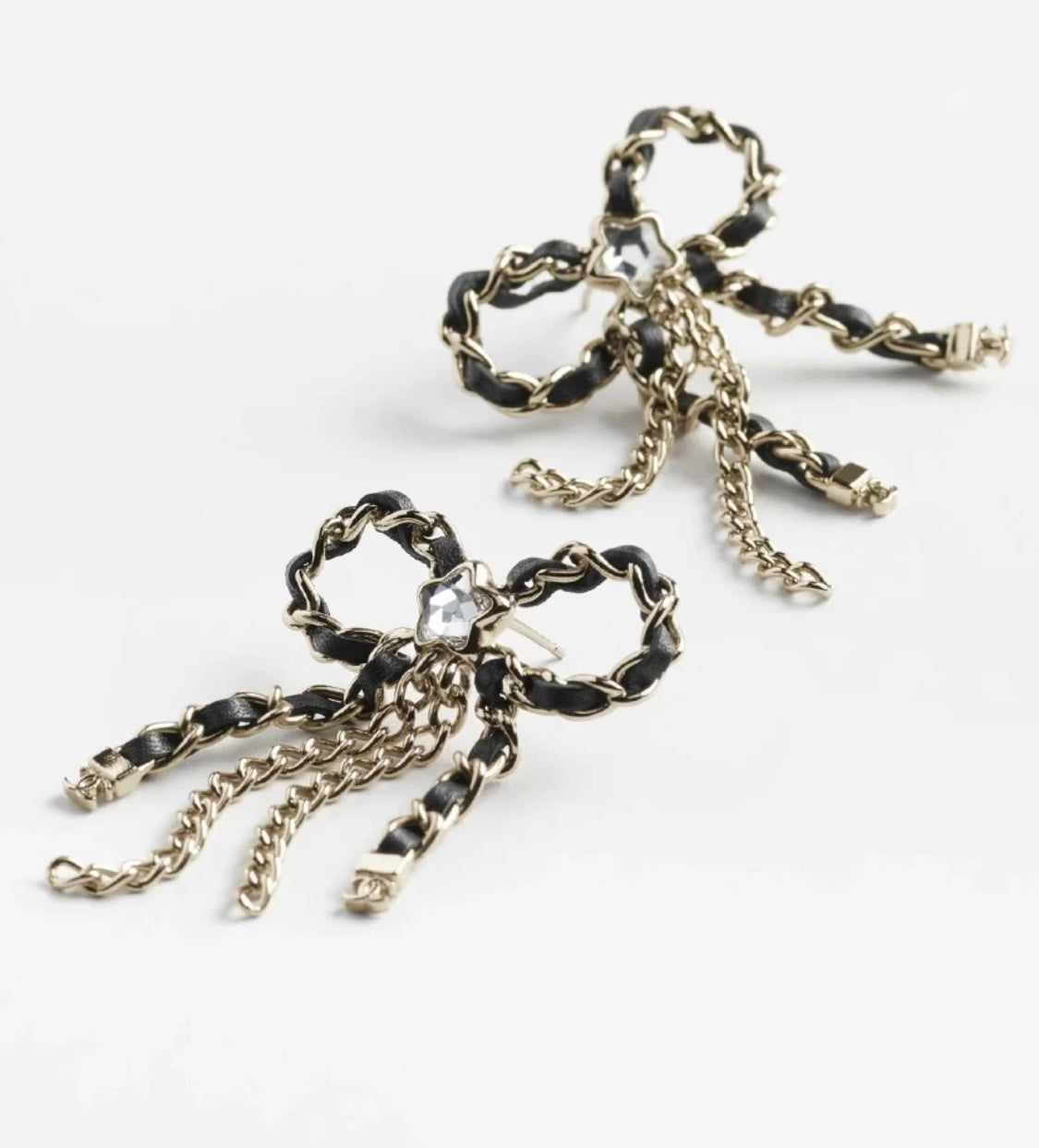 Martin Graham stud earrings in polished metal-tone – front product view