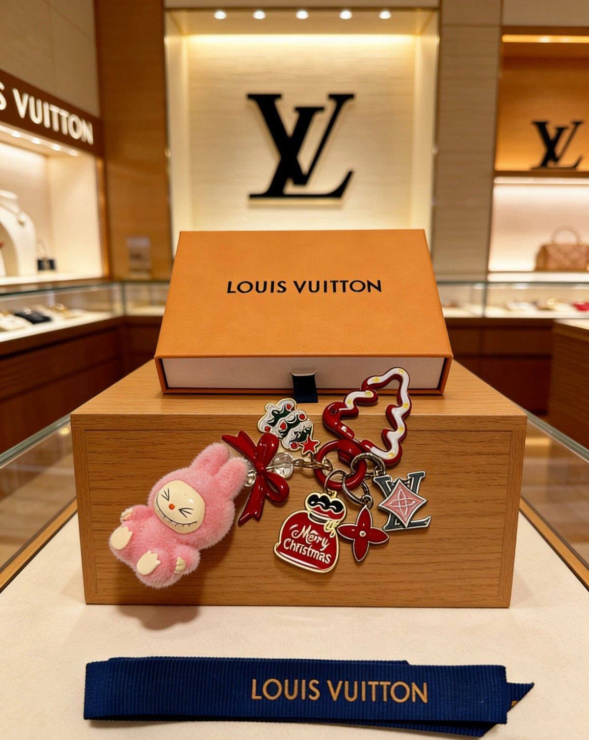 Martin Graham keychain in polished metal-tone – side detail
