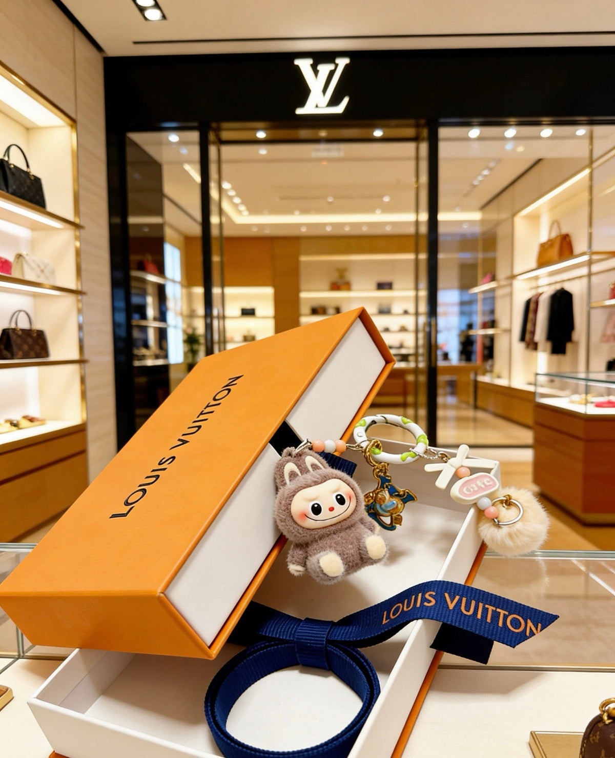Martin Graham keychain in polished metal-tone – main product view