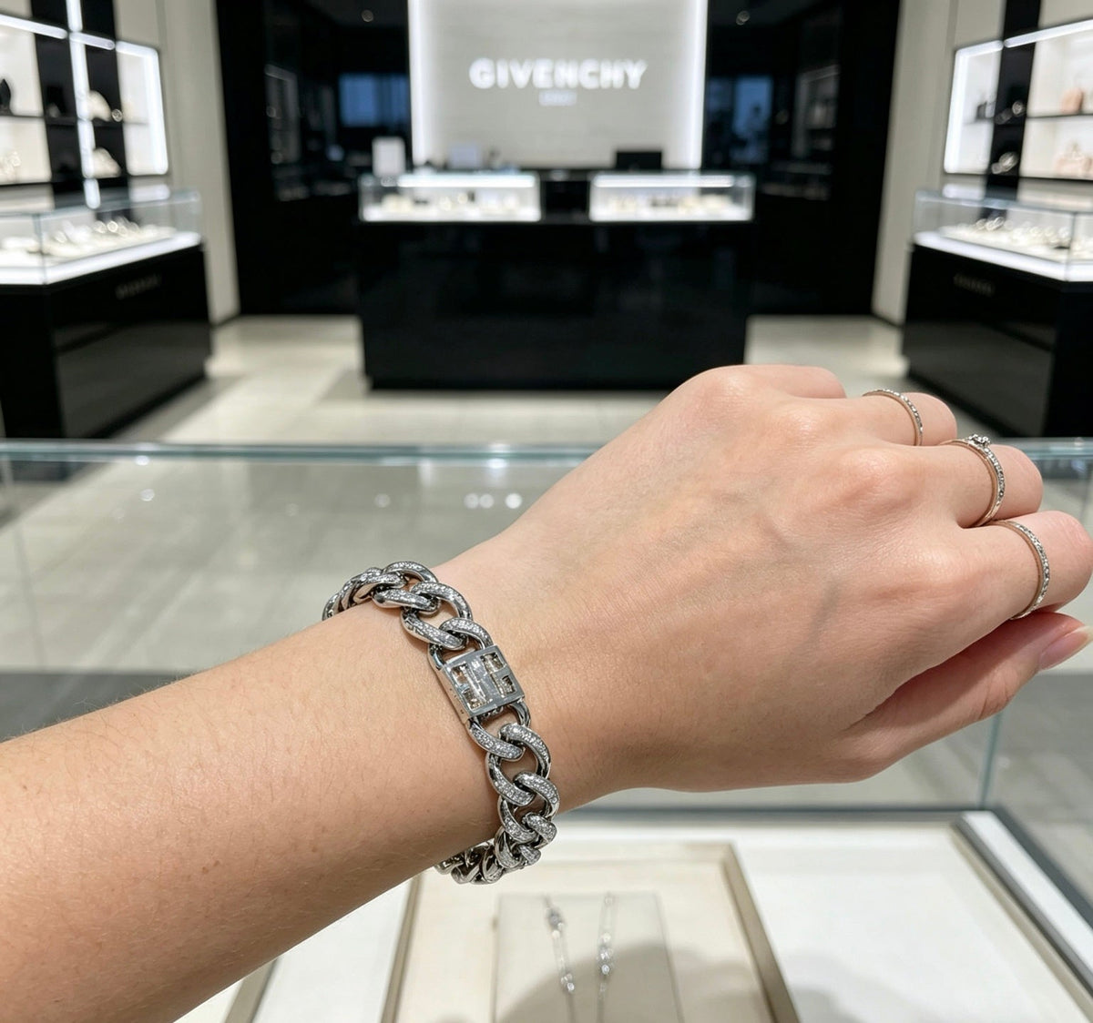 Martin Graham bracelet in polished metal-tone – styled product view