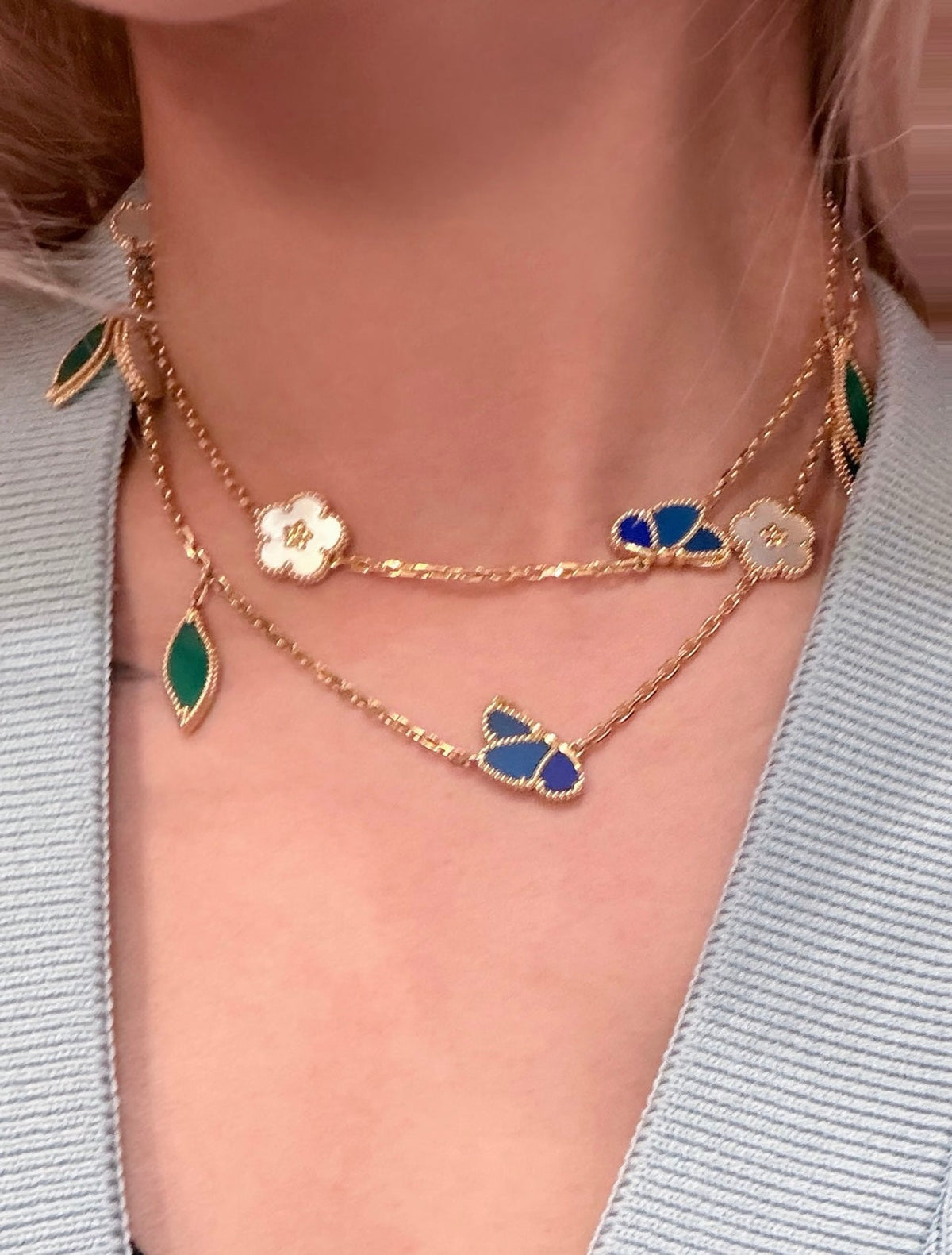 Martin Graham pendant necklace in polished metal-tone – styled product view